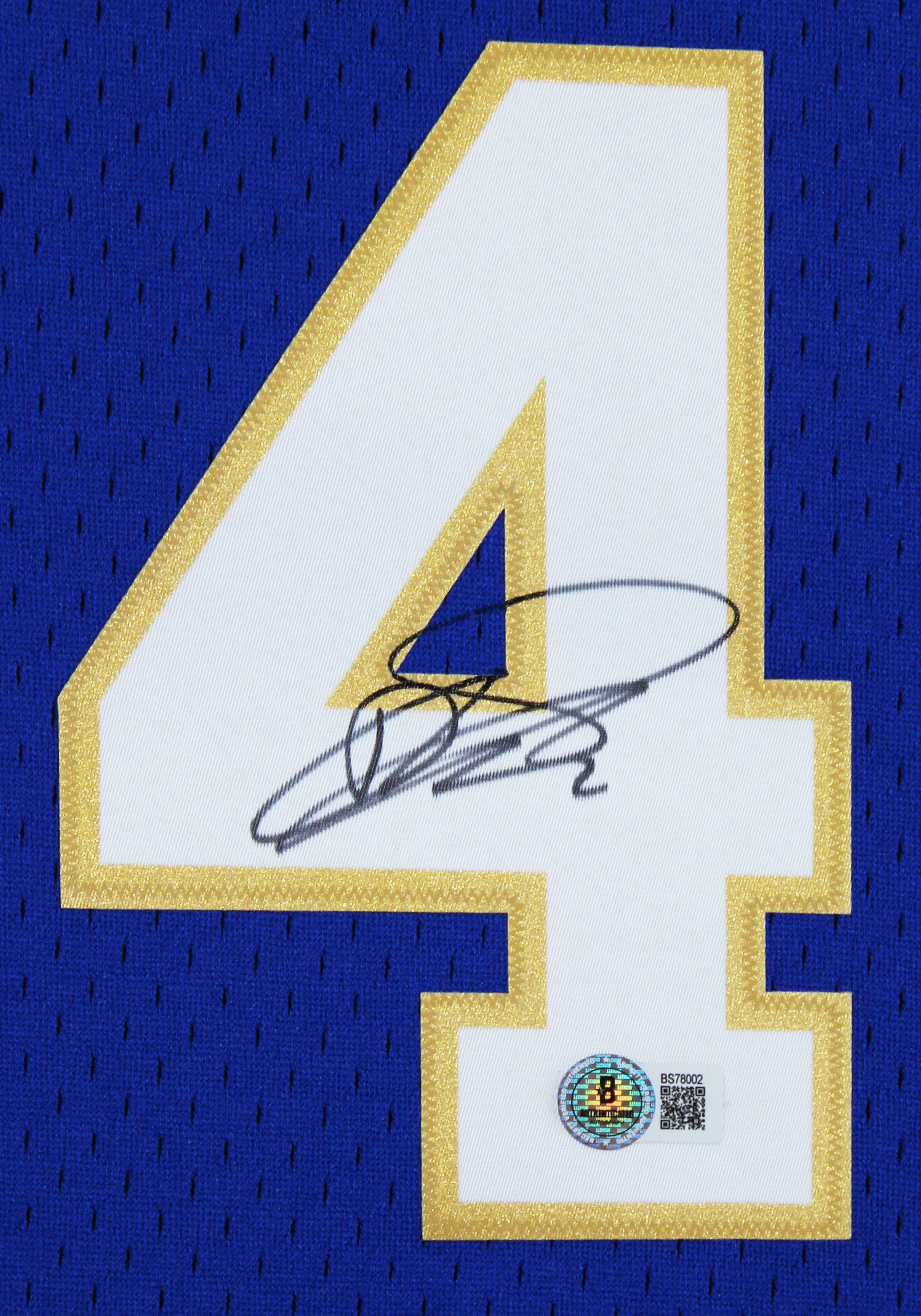 Mavericks Dirk Nowitzki Signed Blue M&N 98-19 HWC Swingman Jersey BAS #BS78002 - Image 4