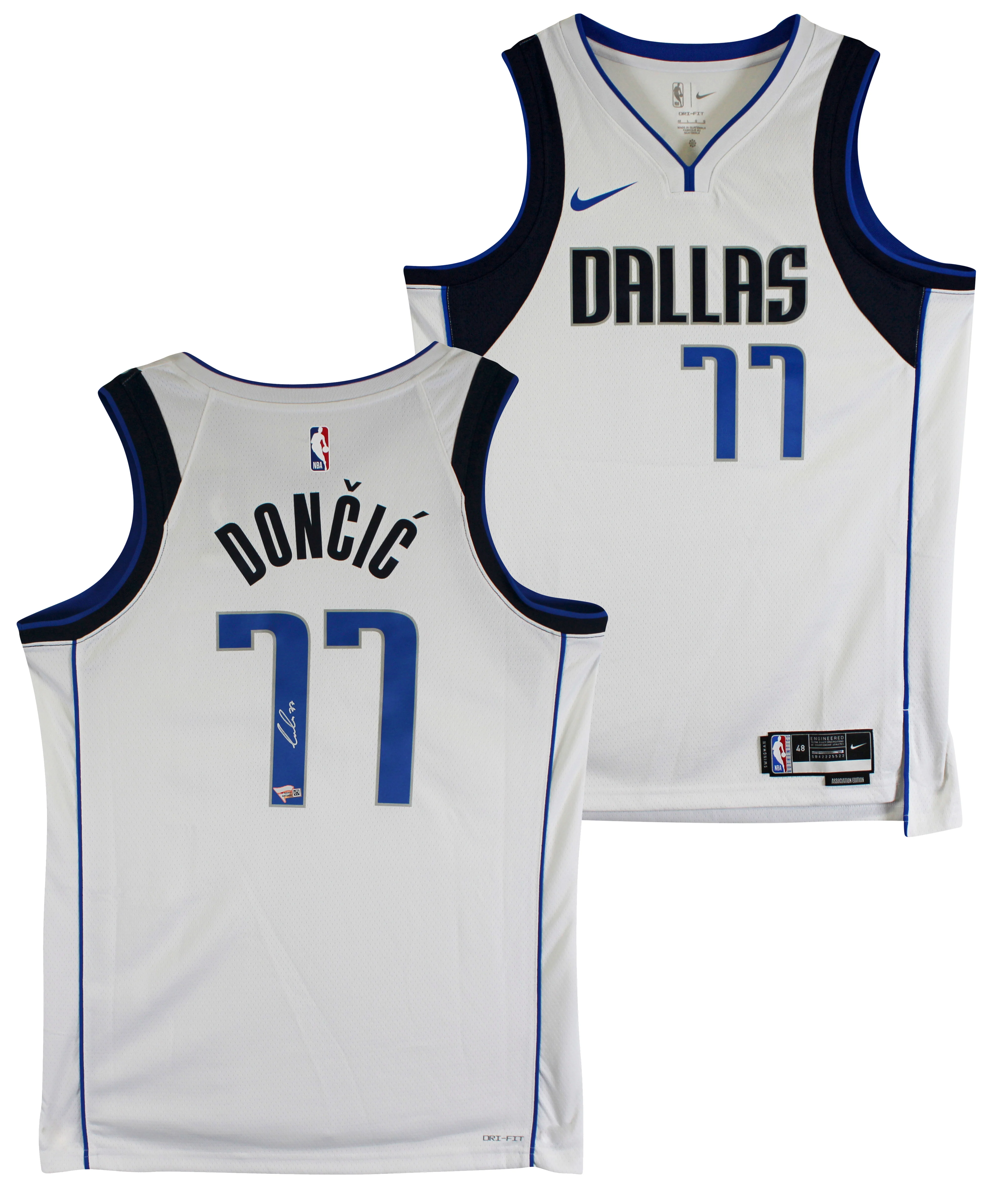 Mavericks Luka Doncic Signed White Nike Assoc. Edition Jersey Fanatics #A473486 - Image 2