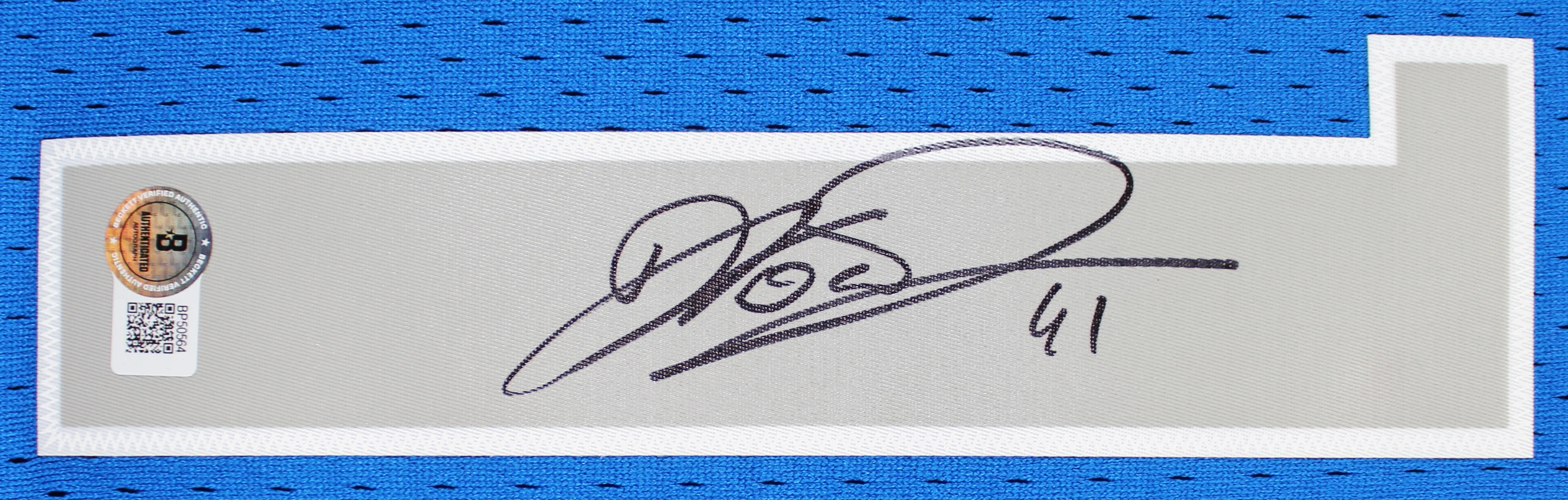 Mavs Dirk Nowitzki Signed Blue M&N HOF Class of 2023 TB HWC Swingman Jersey BAS - Image 4