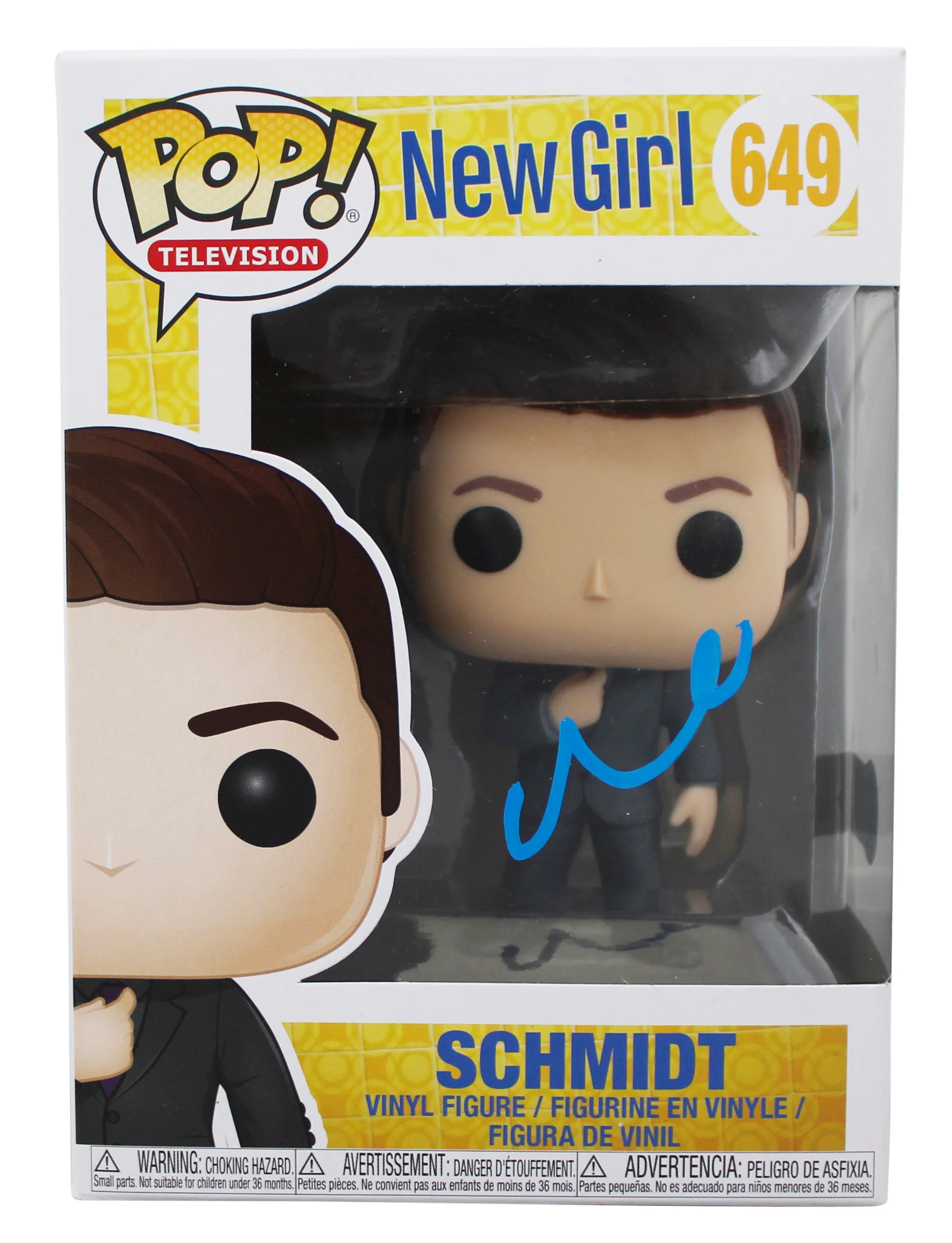 Max Greenfield New Girl Signed Schmidt #649 Funko Pop Vinyl Figure BAS #BQ56219 - Image 2