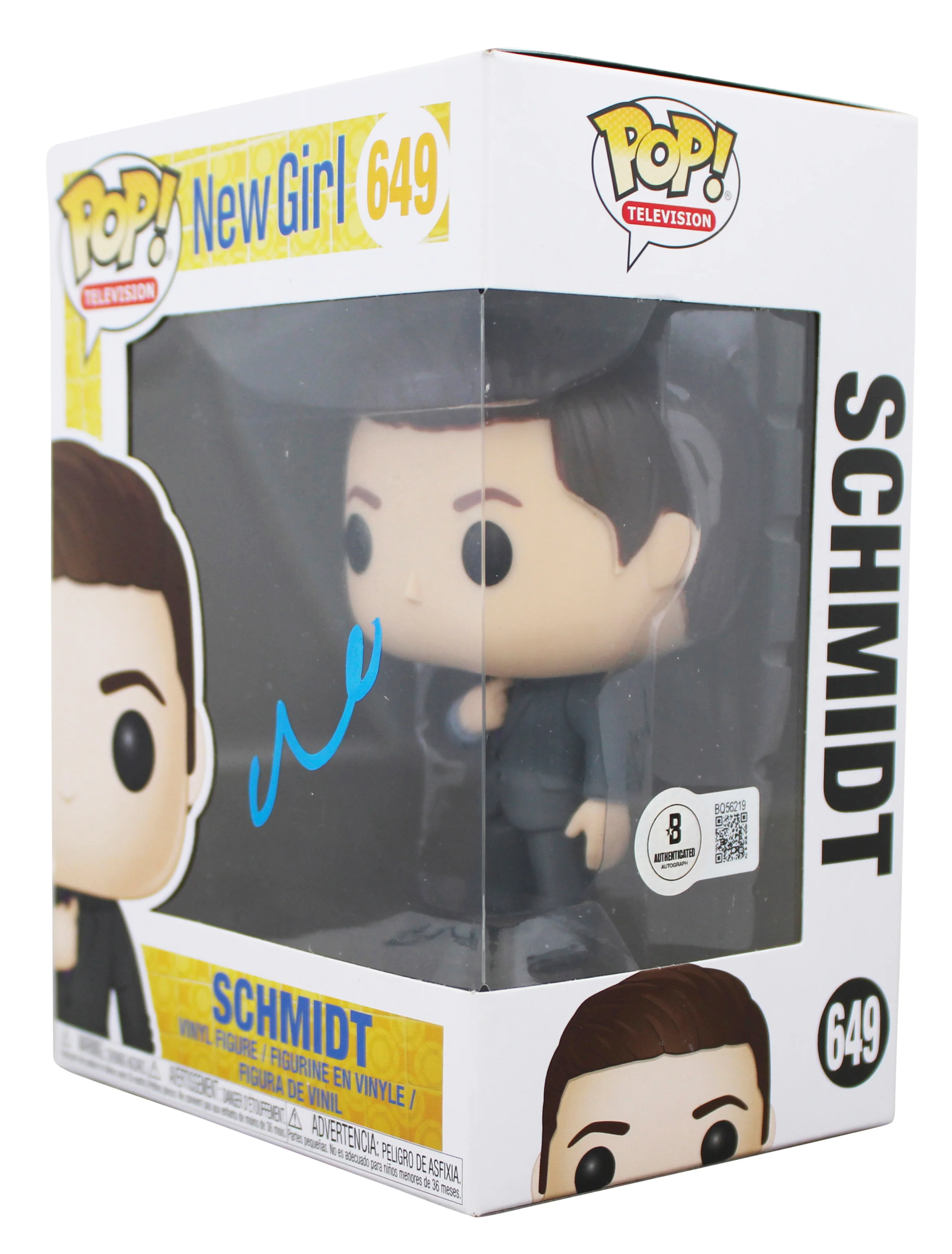 Max Greenfield New Girl Signed Schmidt #649 Funko Pop Vinyl Figure BAS #BQ56219 - Image 3