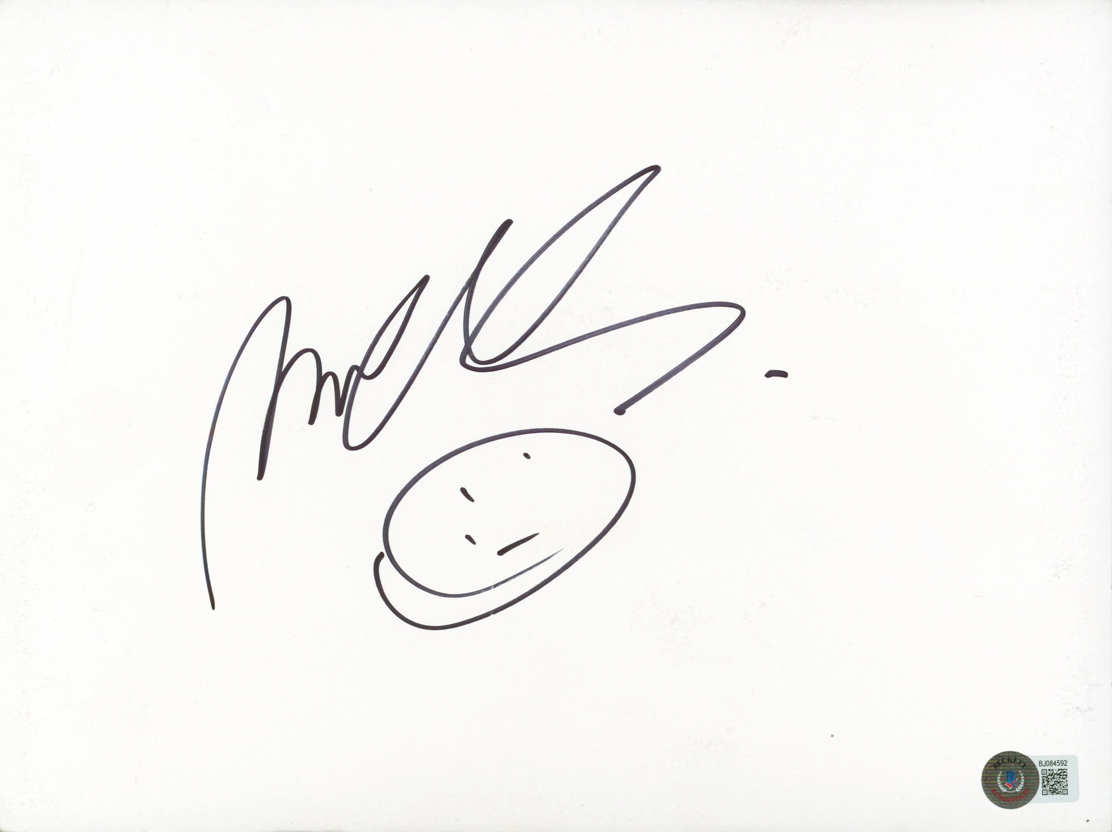 Maxwell Authentic Signed 9x12 Hand Drawn Sketch Autographed BAS #BJ084595 - Image 2