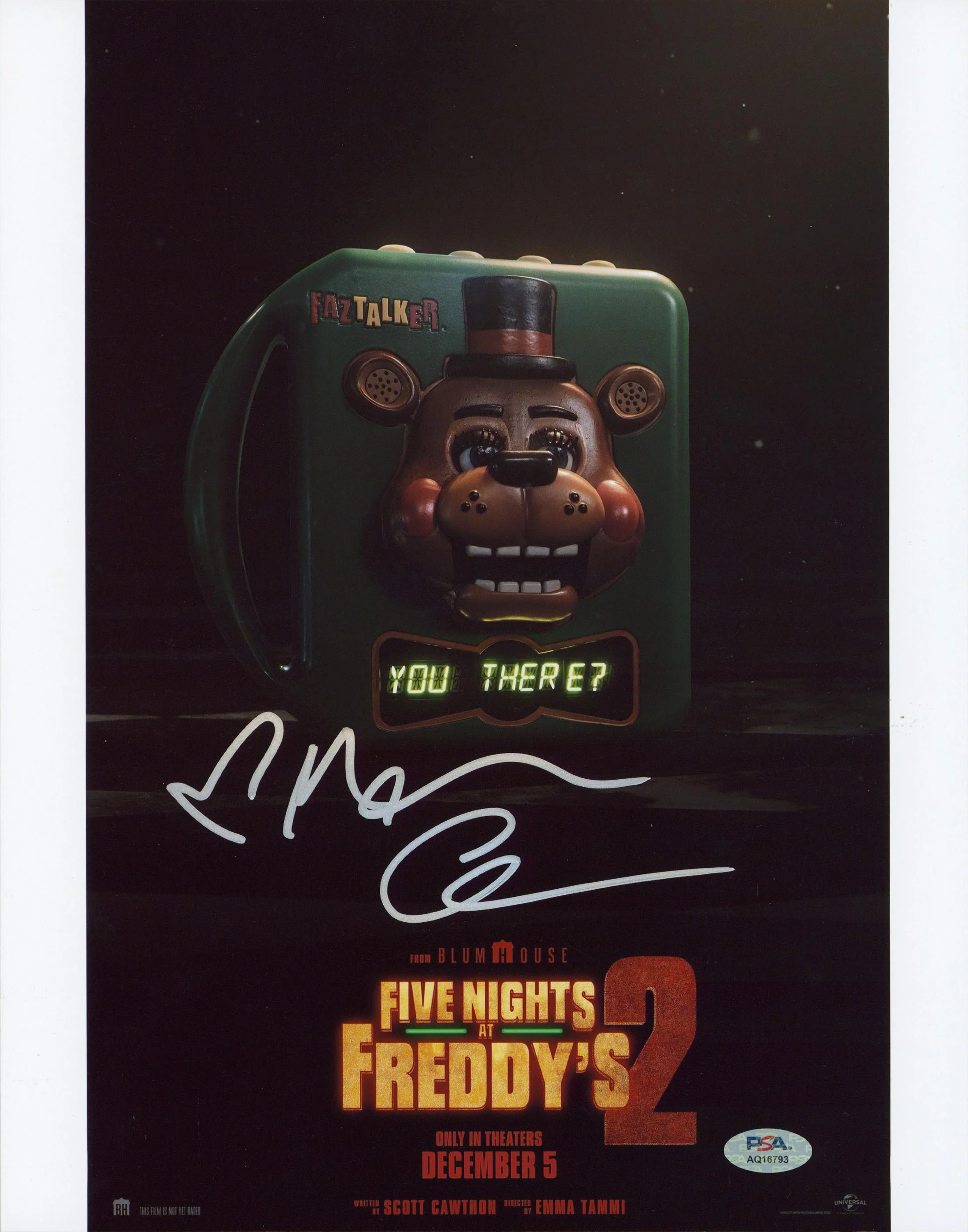 Mckenna Grace Five Nights at Freddy's 2 Authentic Signed 11x14 Photo PSA AQ16793 - Image 2