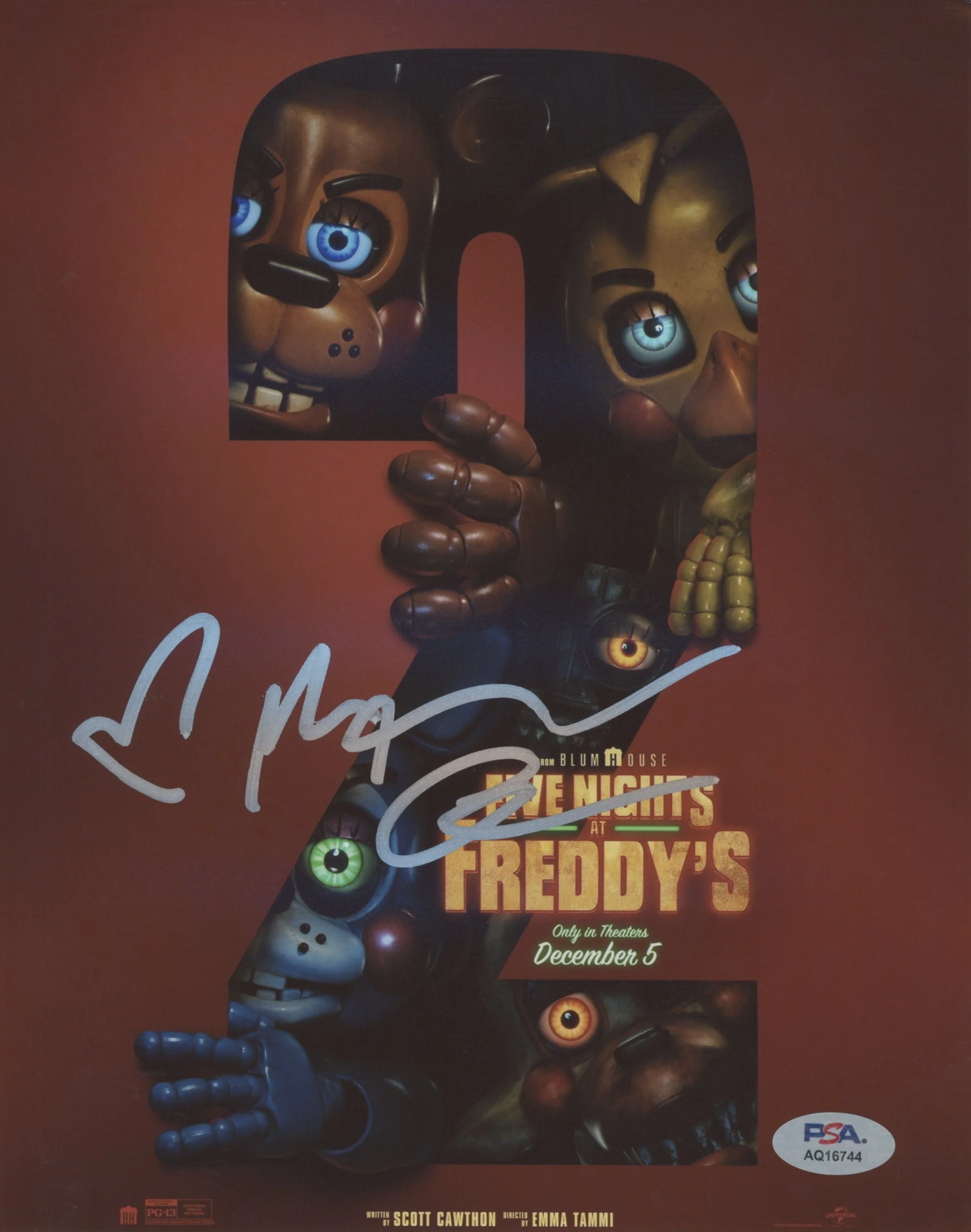 Mckenna Grace Five Nights at Freddy's 2 Authentic Signed 8x10 Photo PSA AQ16744 - Image 2
