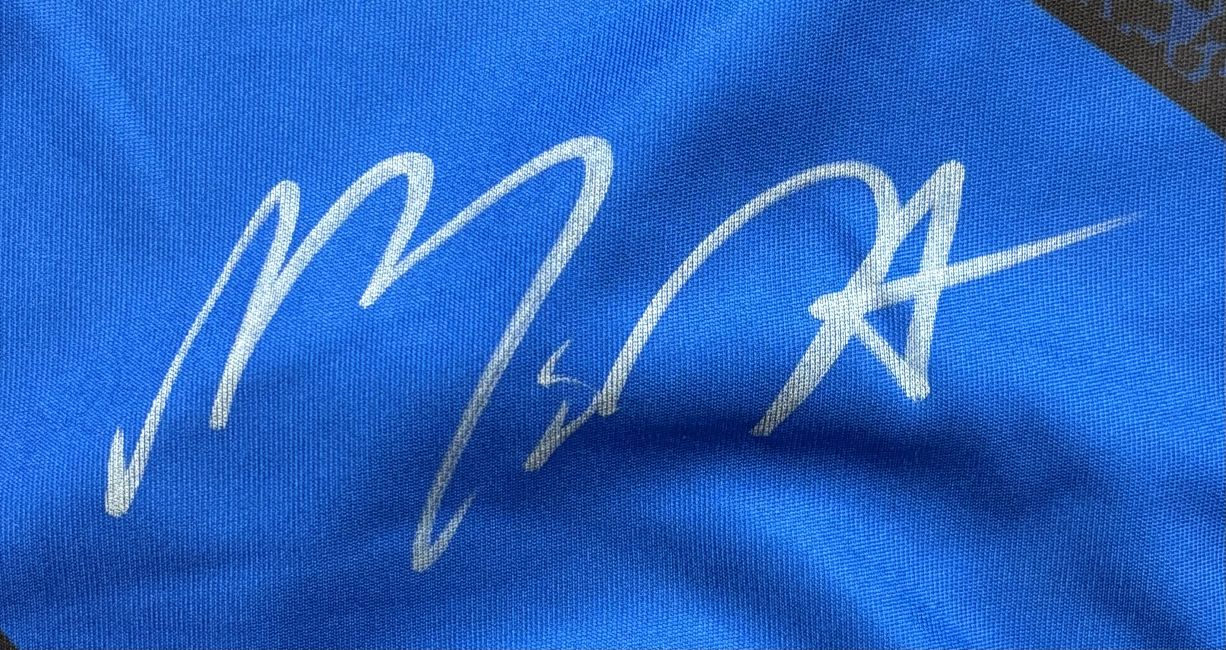Meisha Tate Signed Custom Blue MMA Fight Trunks PSA/DNA - Image 2