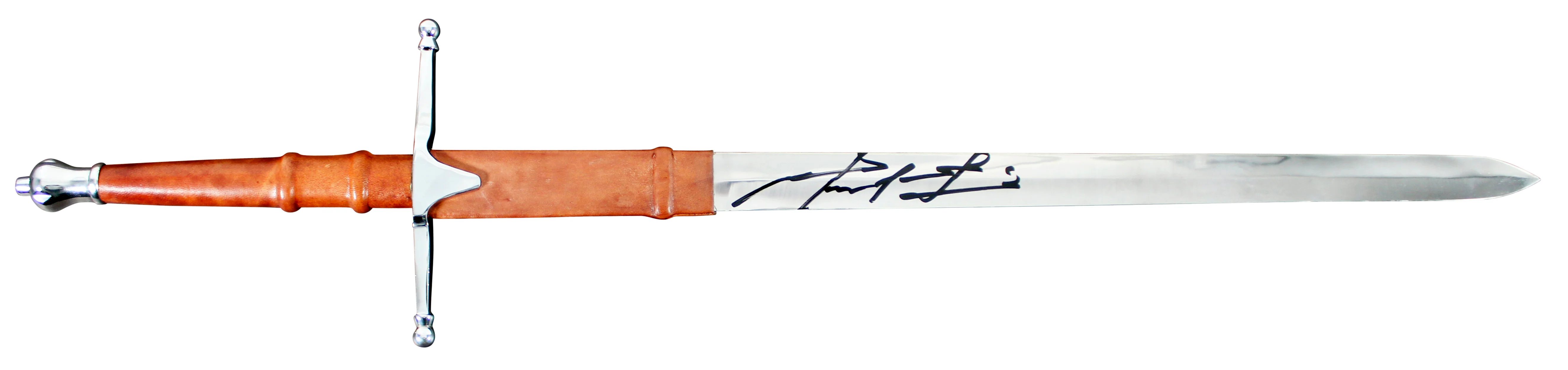 Mel Gibson Braveheart Signed 39.75 Inch William Wallace Sword with Sheath BAS - Image 3