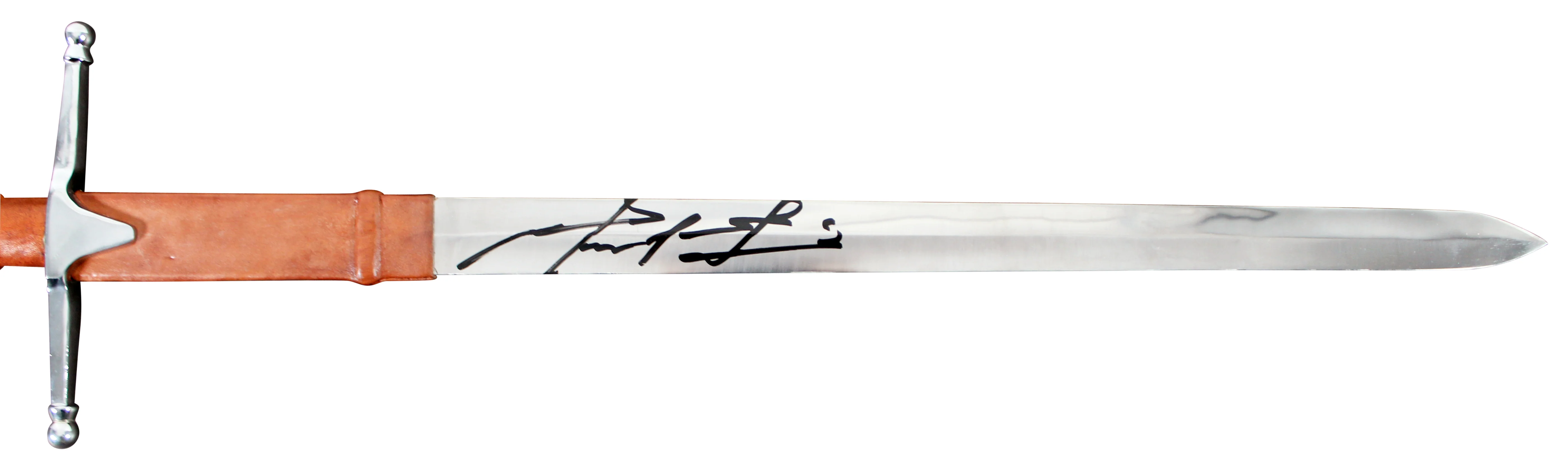 Mel Gibson Braveheart Signed 39.75 Inch William Wallace Sword with Sheath BAS - Image 6