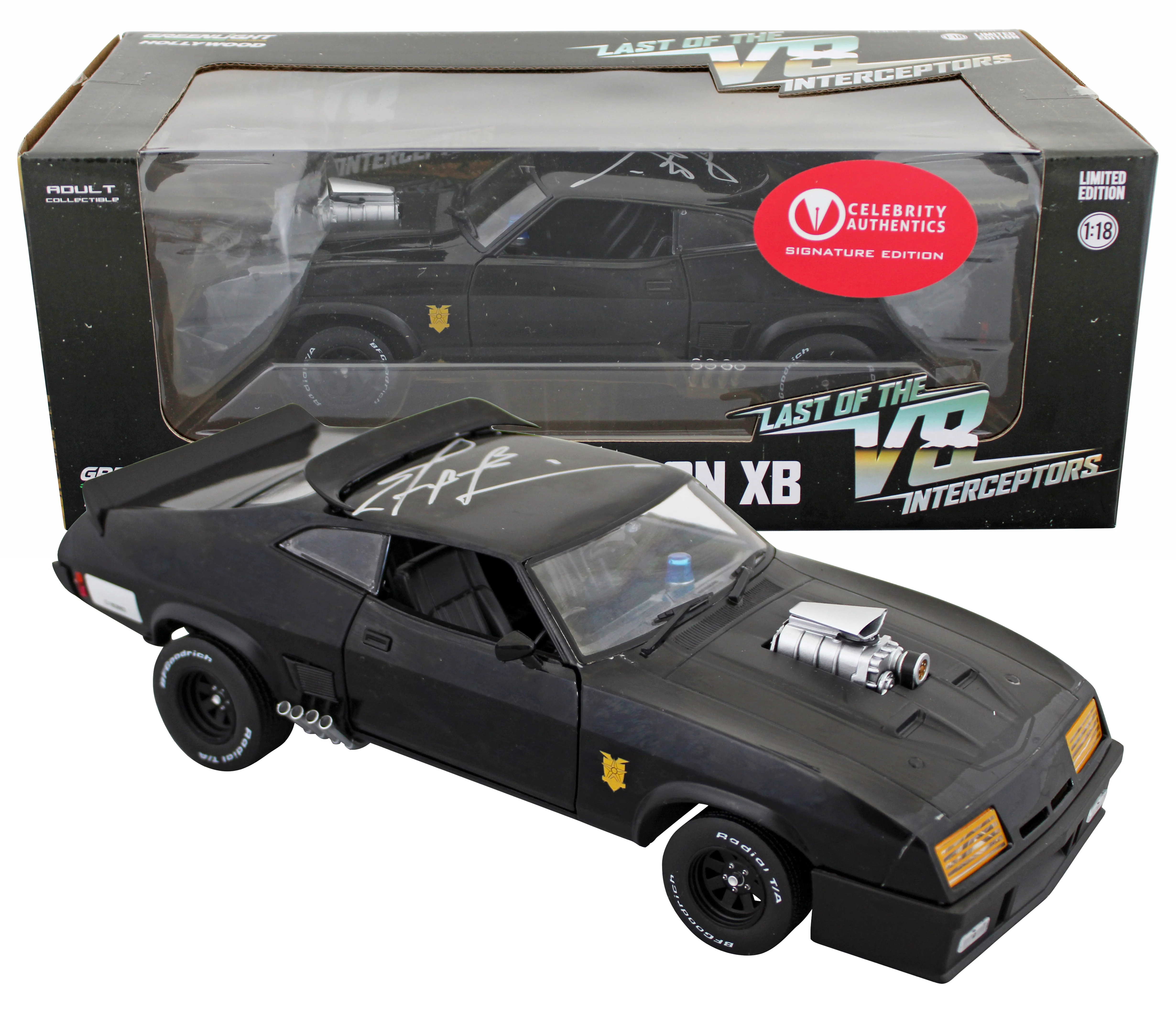 Mel Gibson Mad Max Authentic Signed 1:18 Die Cast Metal 1973 Ford Falcon XB BAS - Image 2