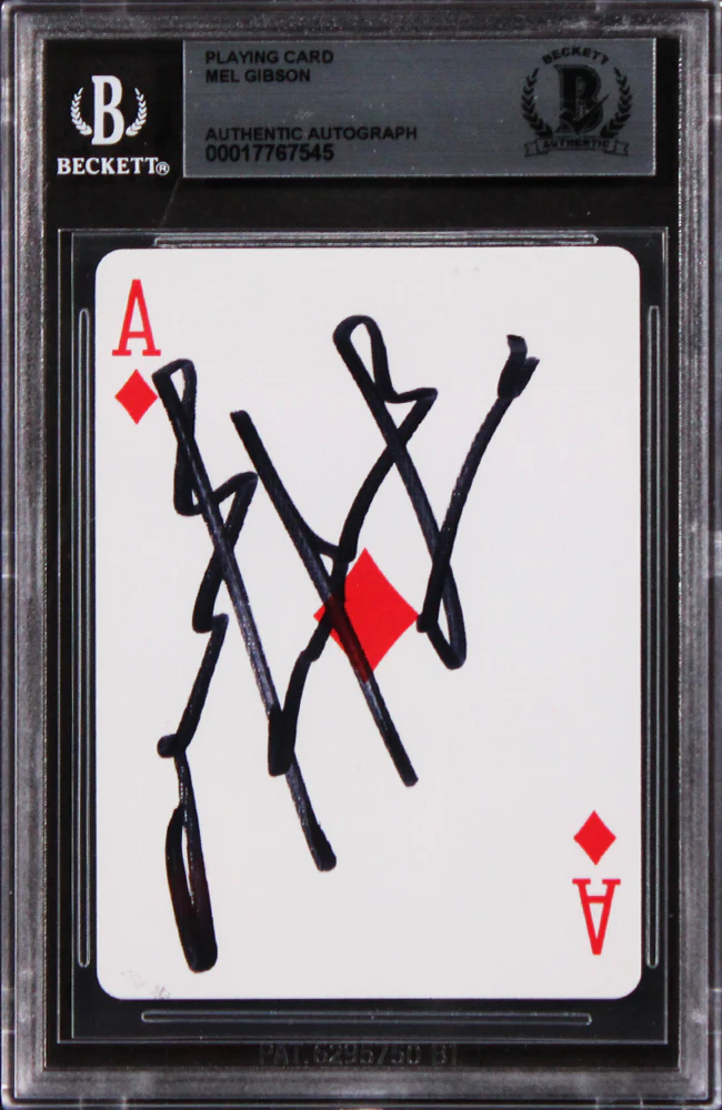 Mel Gibson Maverick Authentic Signed Ace Of Diamonds Card BAS Slabbed 2 - Image 2