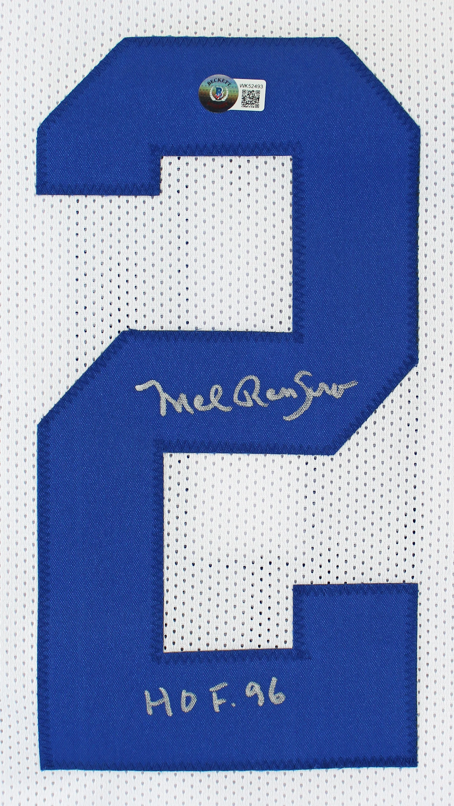Mel Renfro "HOF 96" Authentic Signed White Pro Style Jersey BAS Witnessed - Image 3