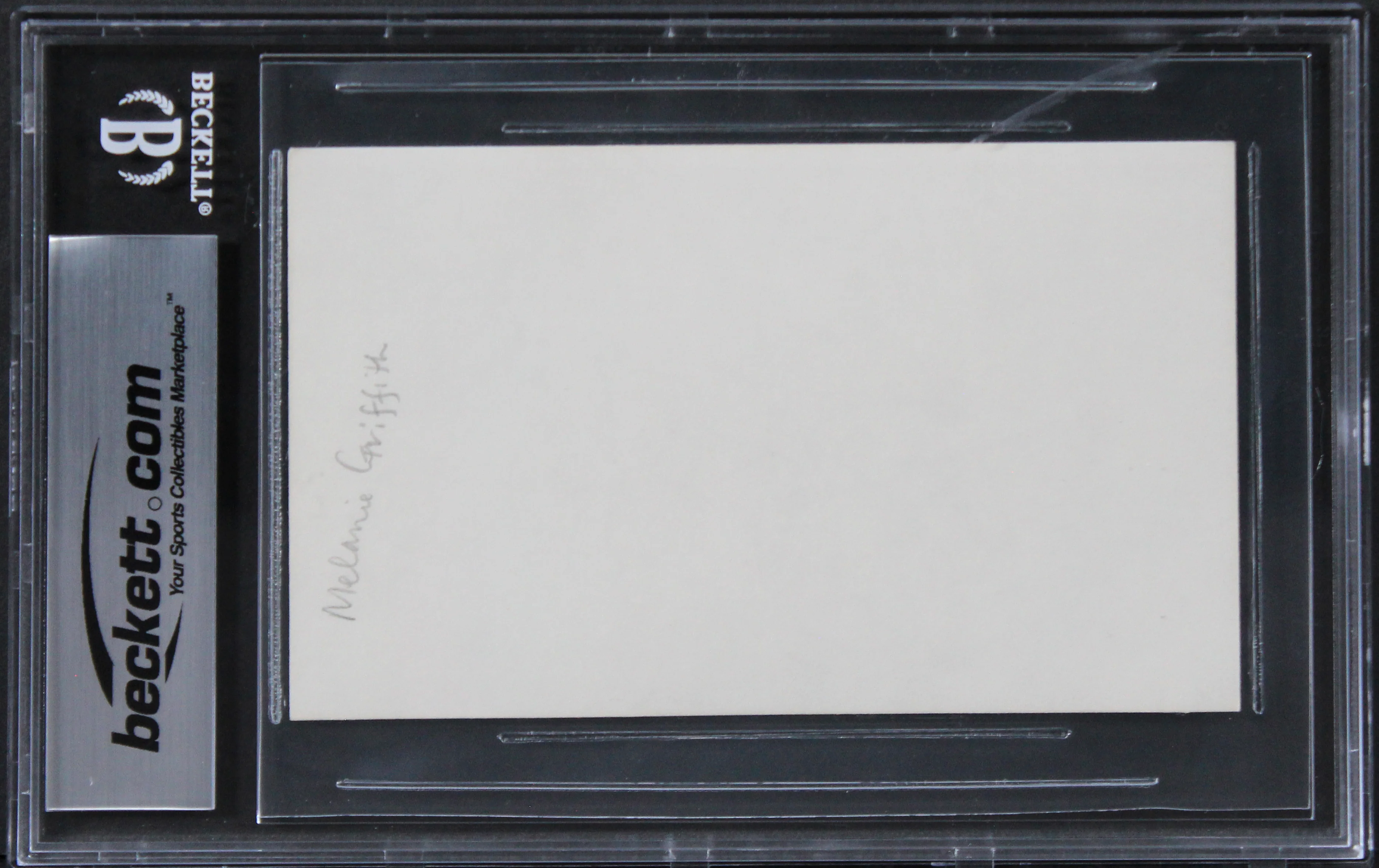 Melanie Griffith Fear City Authentic Signed 3x5 Index Card BAS Slabbed 2 - Image 3