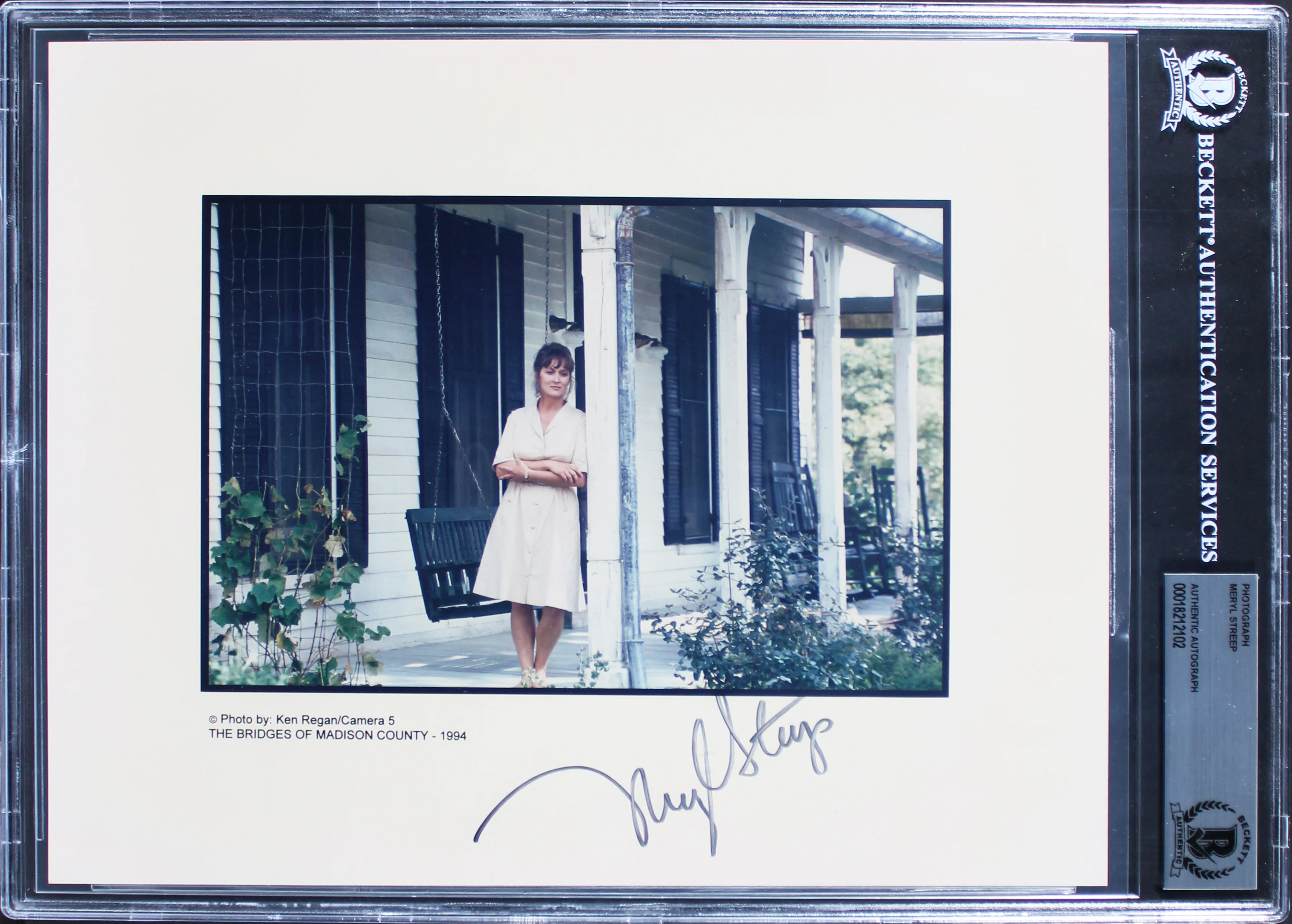 Meryl Streep The Bridges of Madison County Signed 8x10 Photo BAS Slabbed - Image 2