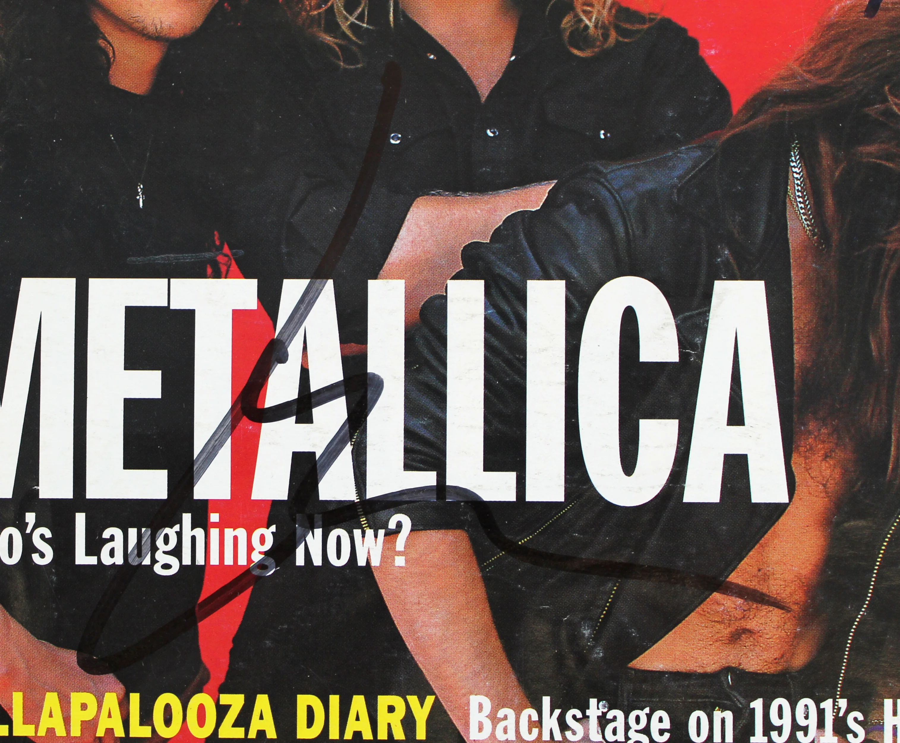 Metallica (3) Hetfield Ulrich & Newstead Signed Spin Magazine Cover BAS #AB76488 - Image 4