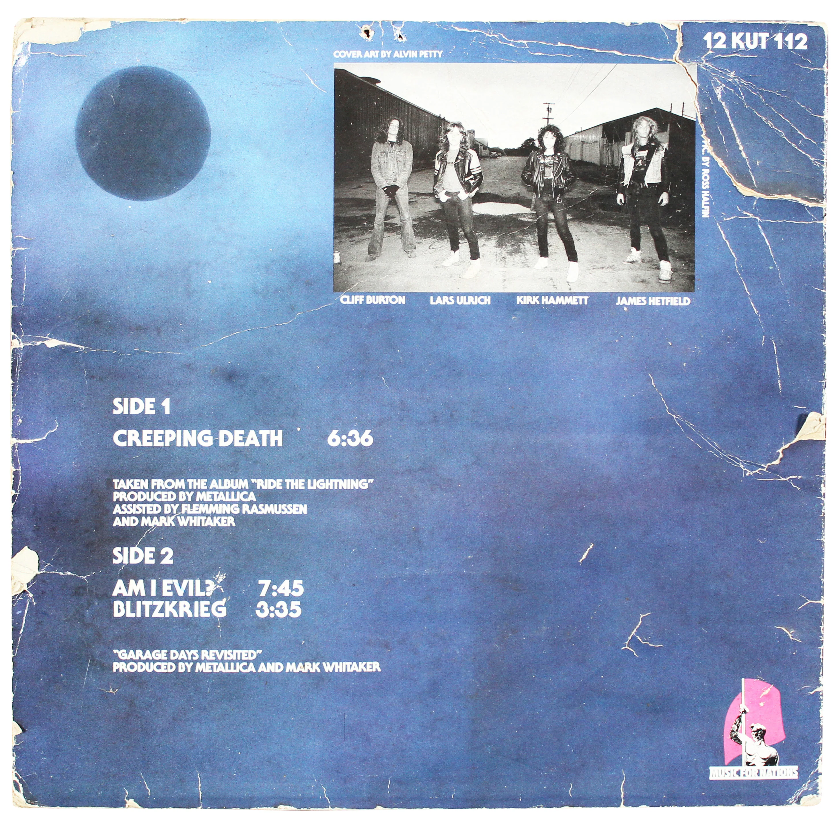 Metallica (4) Burton, Hetfield, Ulrich & Hammett Signed Album Cover BAS #AB91686 - Image 6
