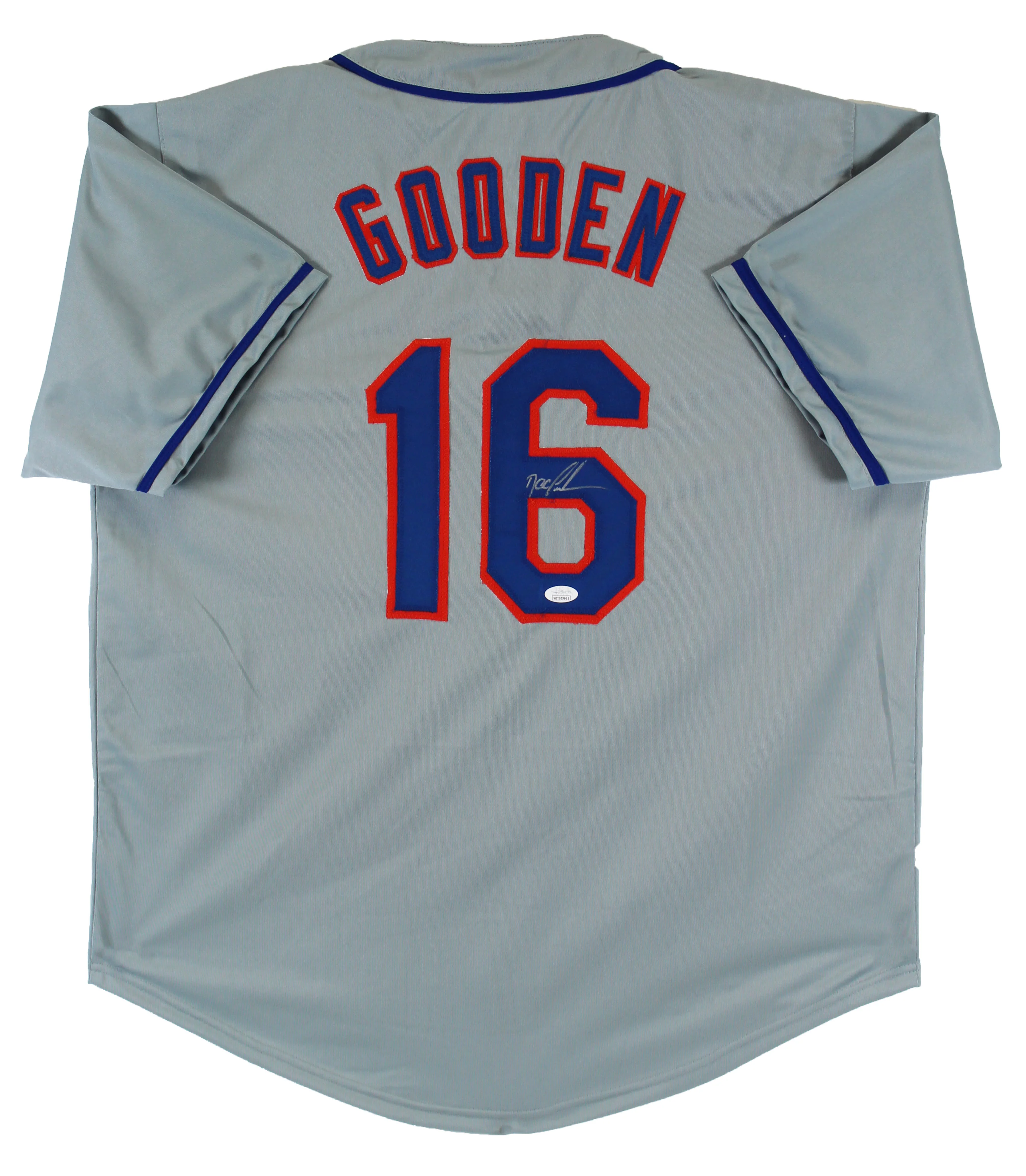 Mets Doc Gooden Authentic Signed Grey Pro Style Jersey Autographed JSA Witness - Image 2
