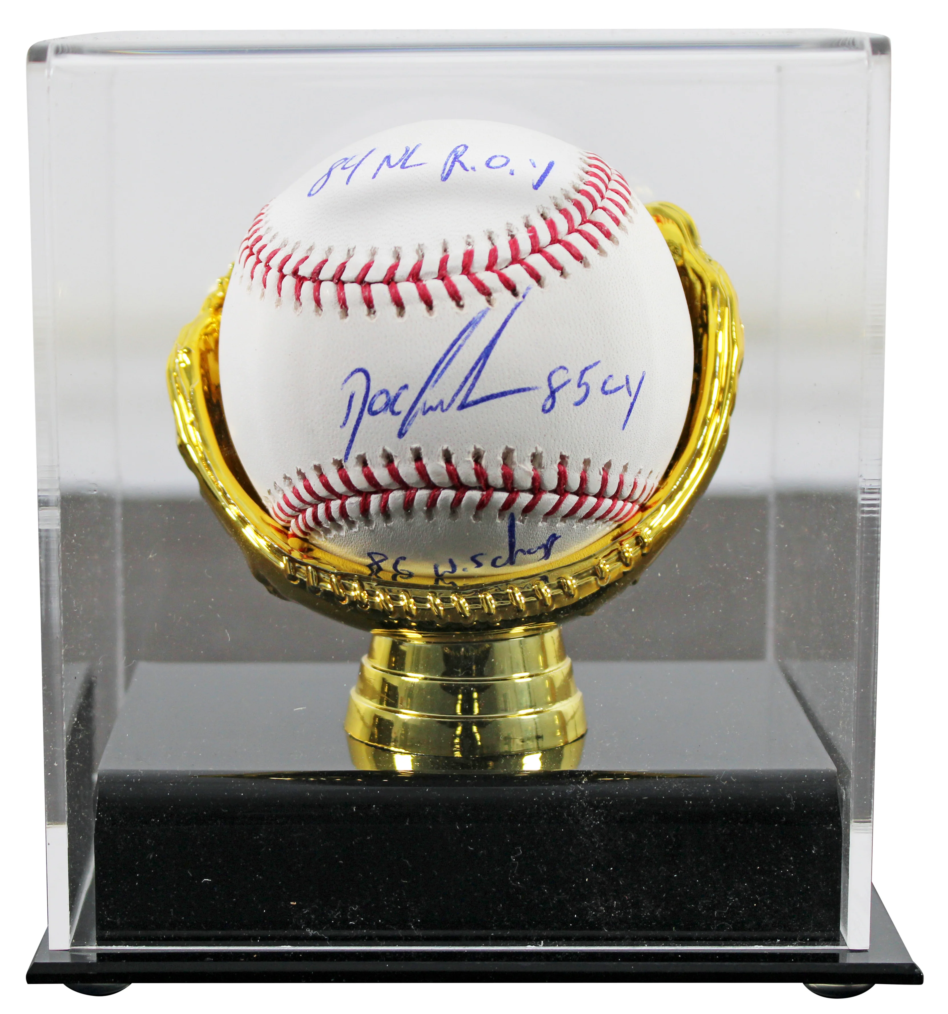 Mets Dwight Gooden "3x Inscribed" Authentic Signed Oml Baseball w/ Case BAS Wit - Image 2