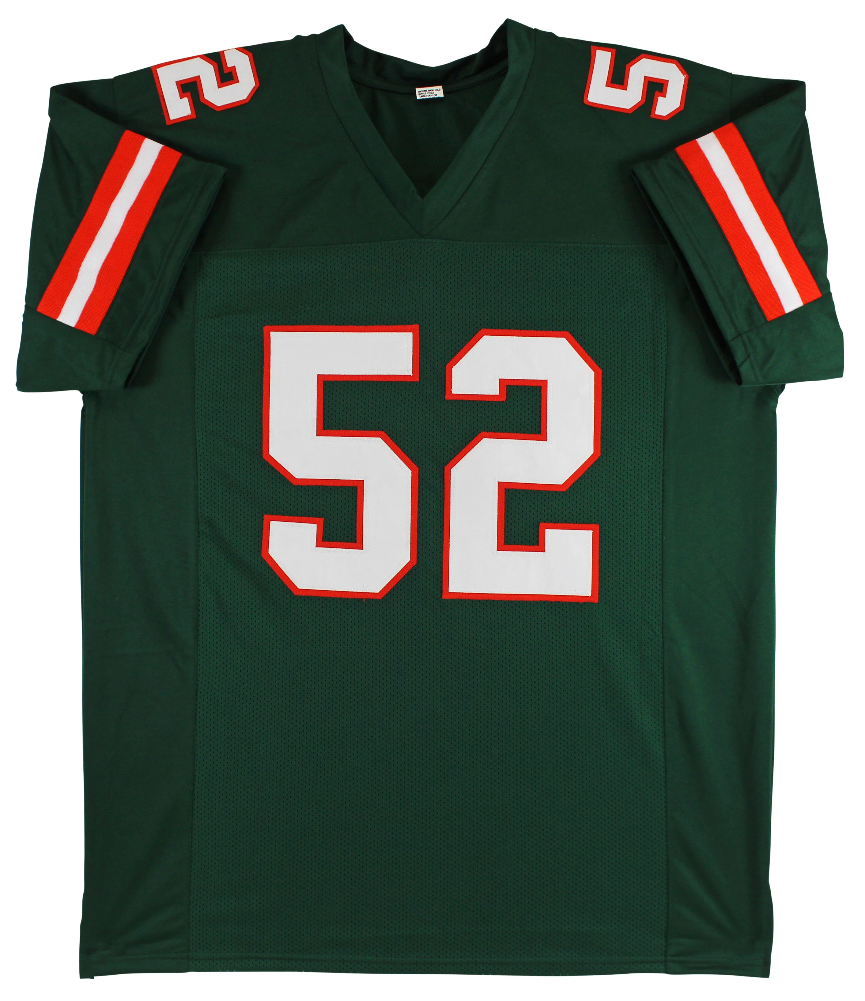 Miami Ray Lewis Authentic Signed Green Pro Style Jersey Autographed BAS Witness - Image 4