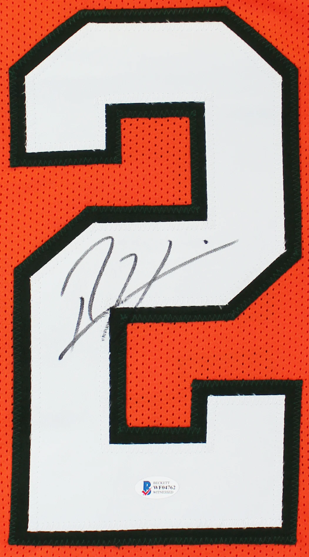 Miami Ray Lewis Authentic Signed Orange Pro Style Framed Jersey BAS Witnessed - Image 3