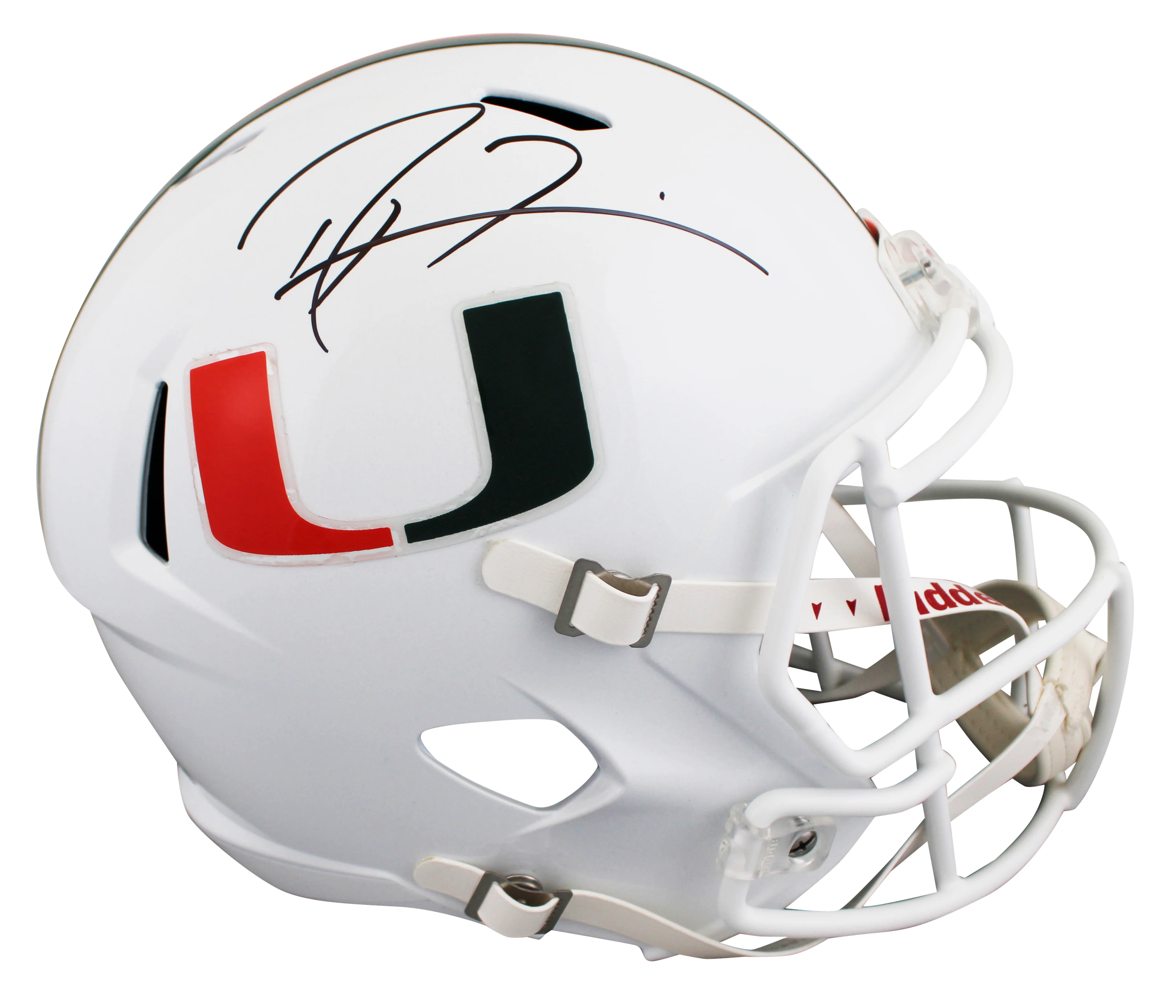 Miami Ray Lewis Authentic Signed White Full Size Speed Rep Helmet BAS Witnessed