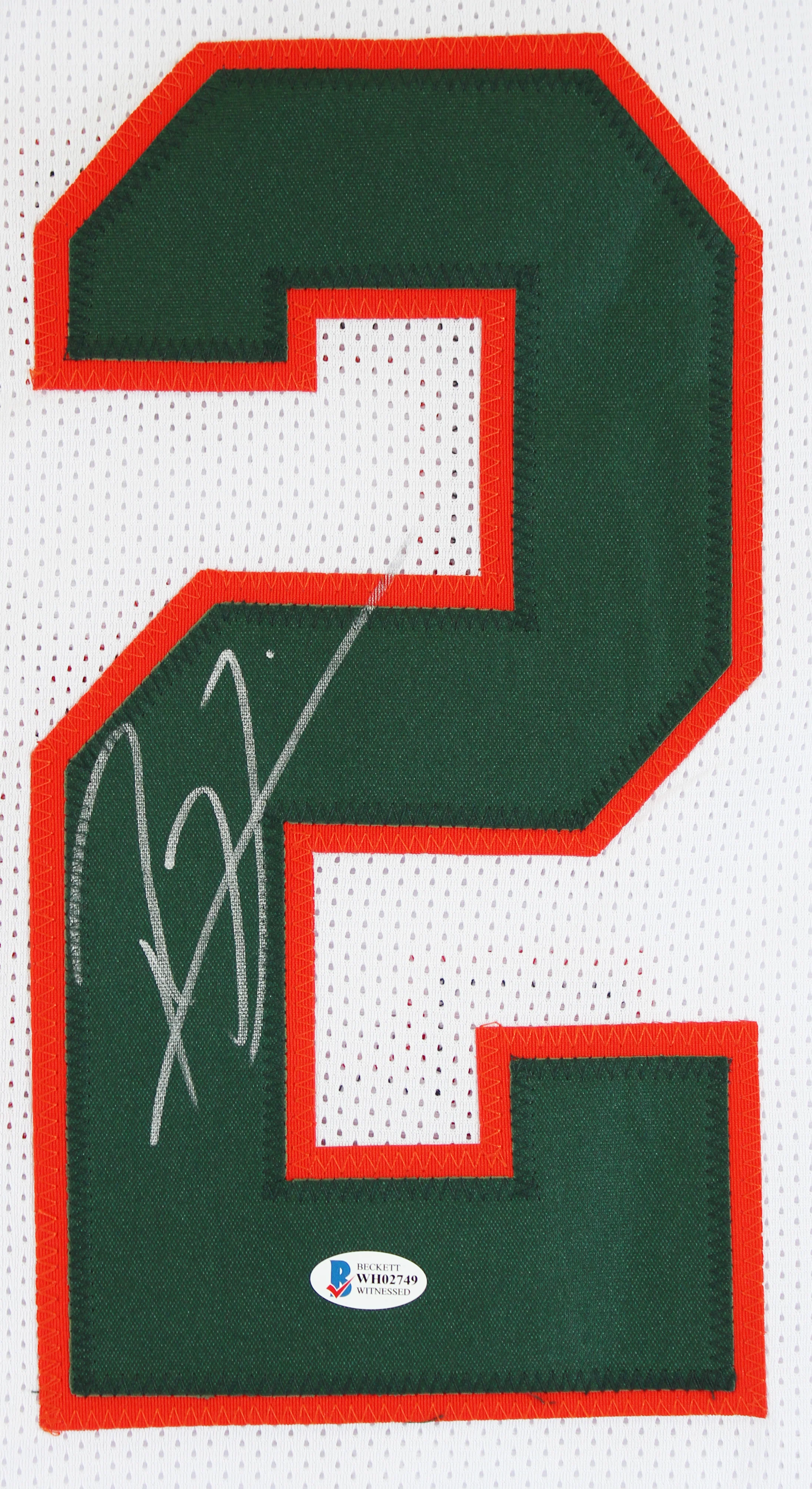 Miami Ray Lewis Authentic Signed White Pro Style Jersey Autographed BAS Witness - Image 3