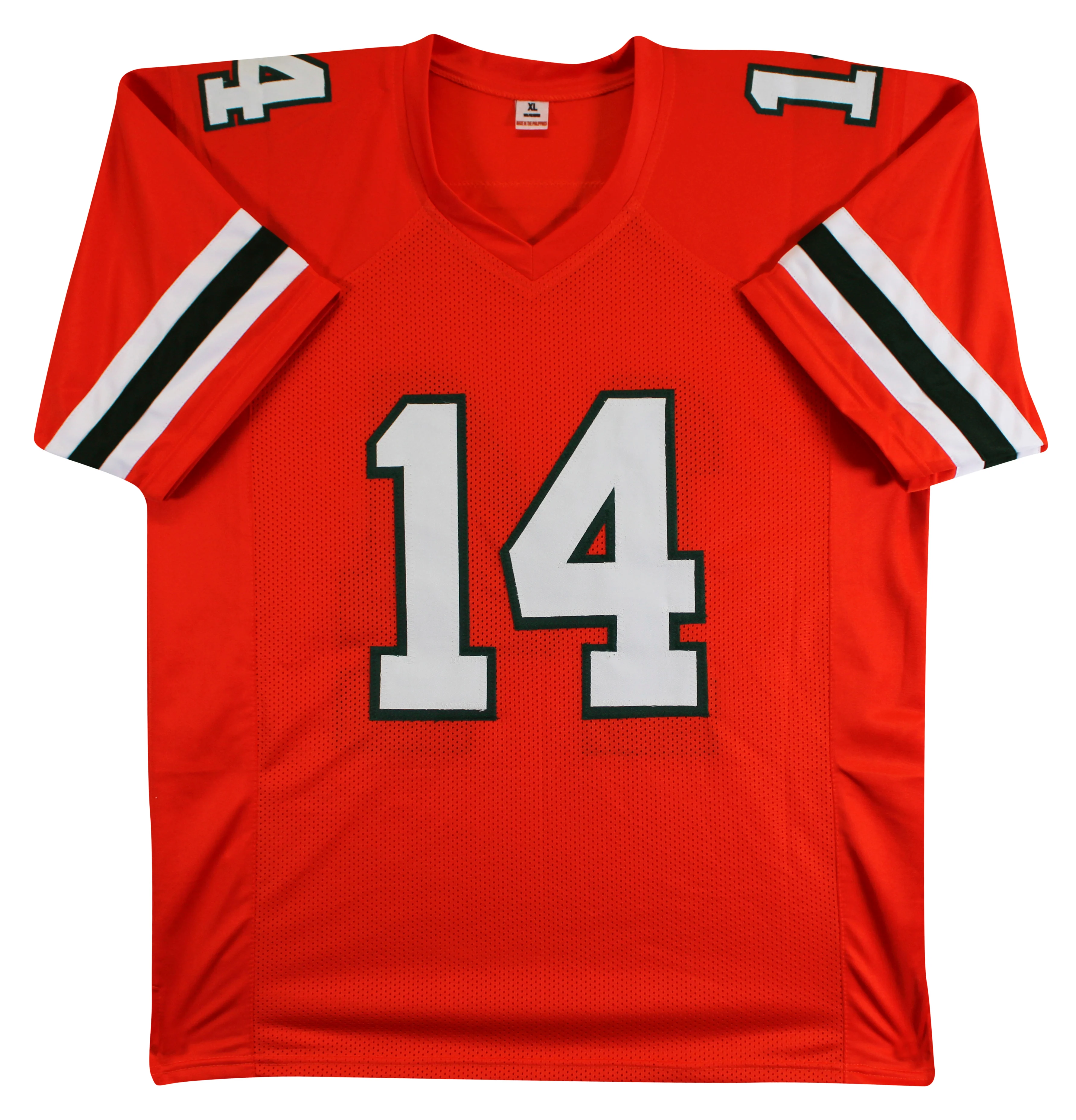 Miami Vinny Testaverde Authentic Signed Orange Pro Style Jersey JSA Witness - Image 4