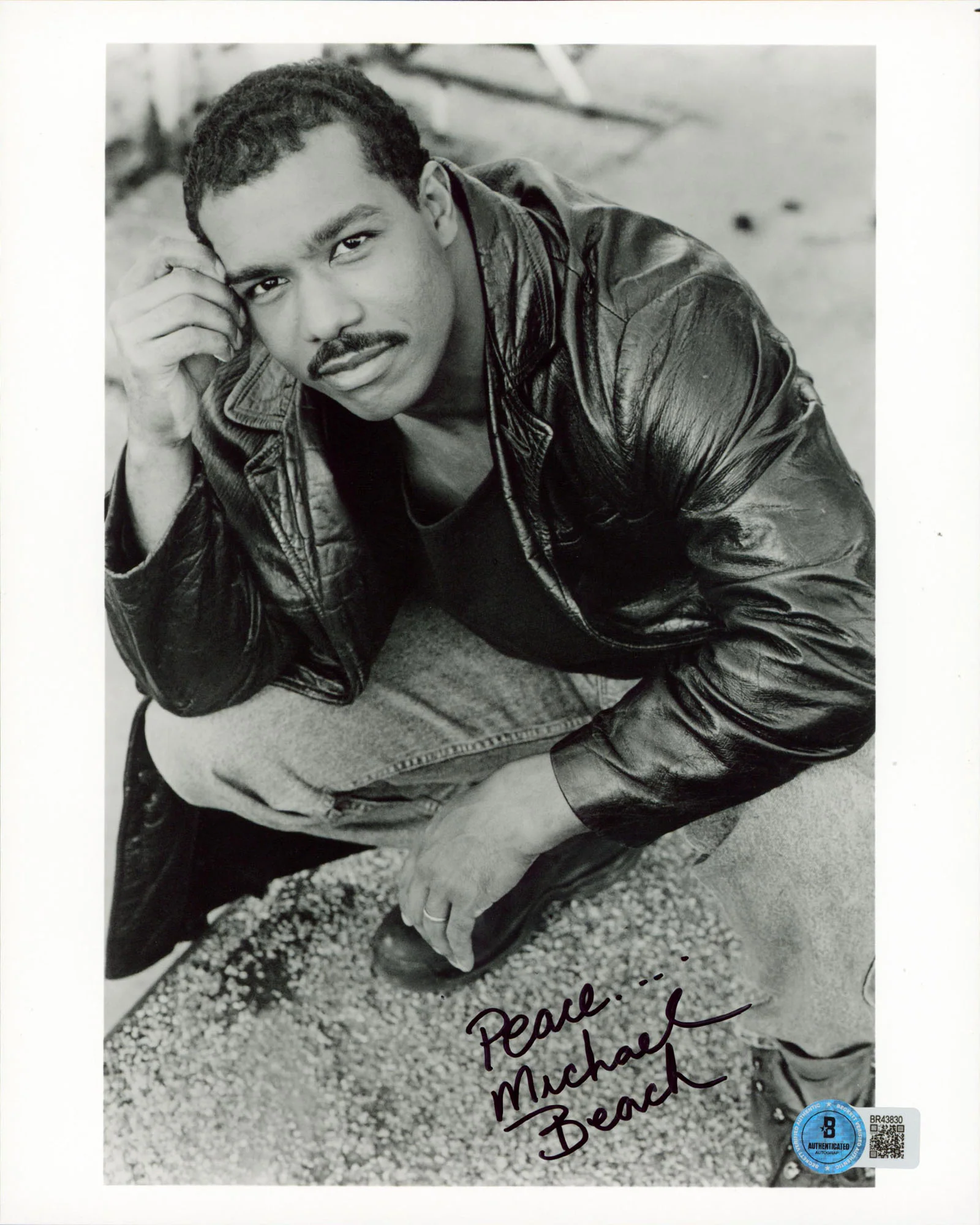 Michael Beach The Perfect Couple "Peace" Signed 8x10 Vertical Photo BAS #BR43830
