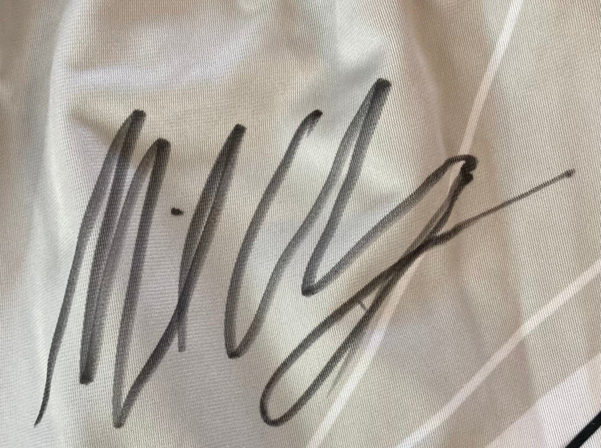 Michael Chandler Signed Custom White MMA Fighting Trunks BAS ITP - Image 2