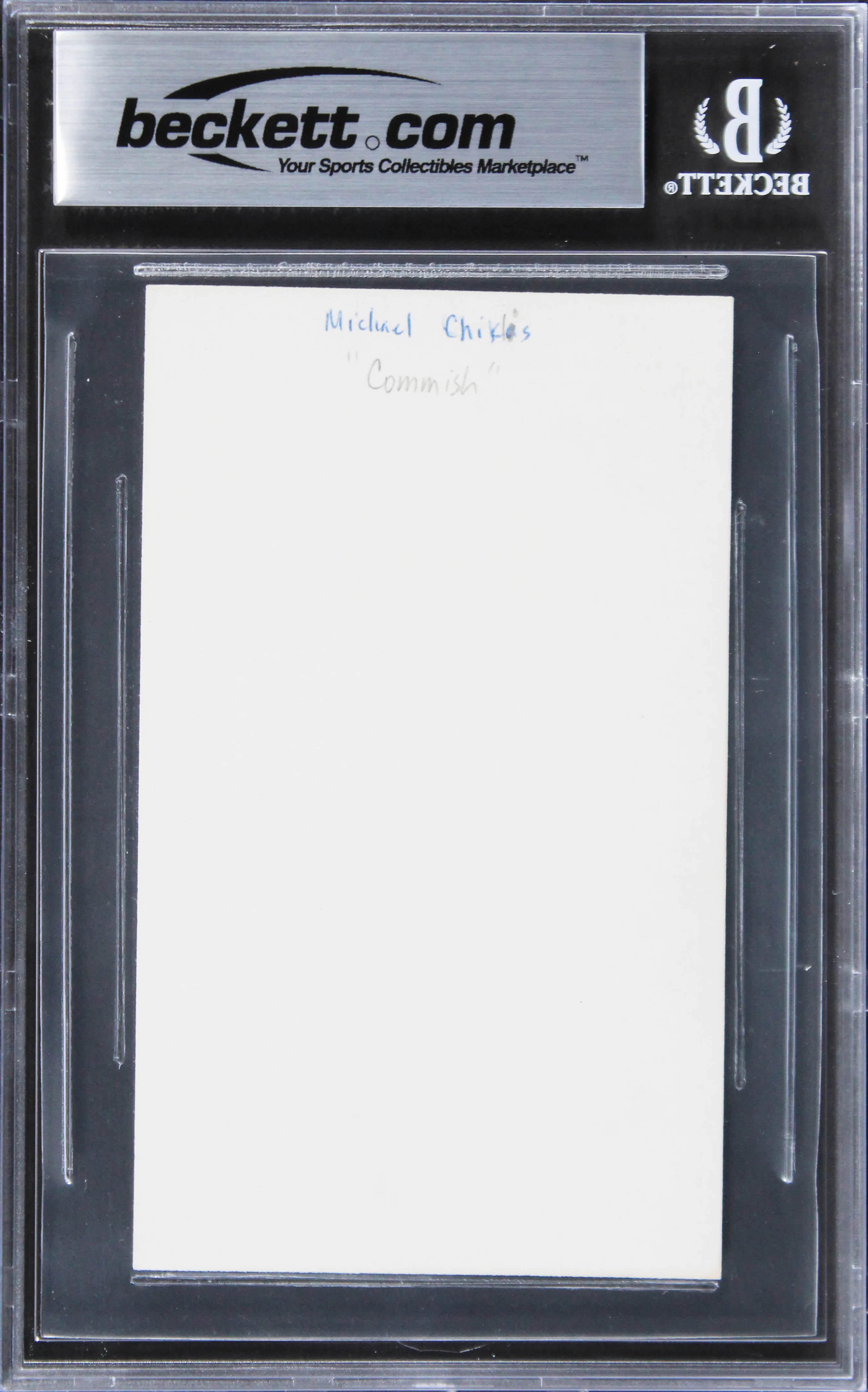Michael Chiklis The Shield Signed 3x5 Index Card w/ Black Sig BAS Slabbed - Image 3
