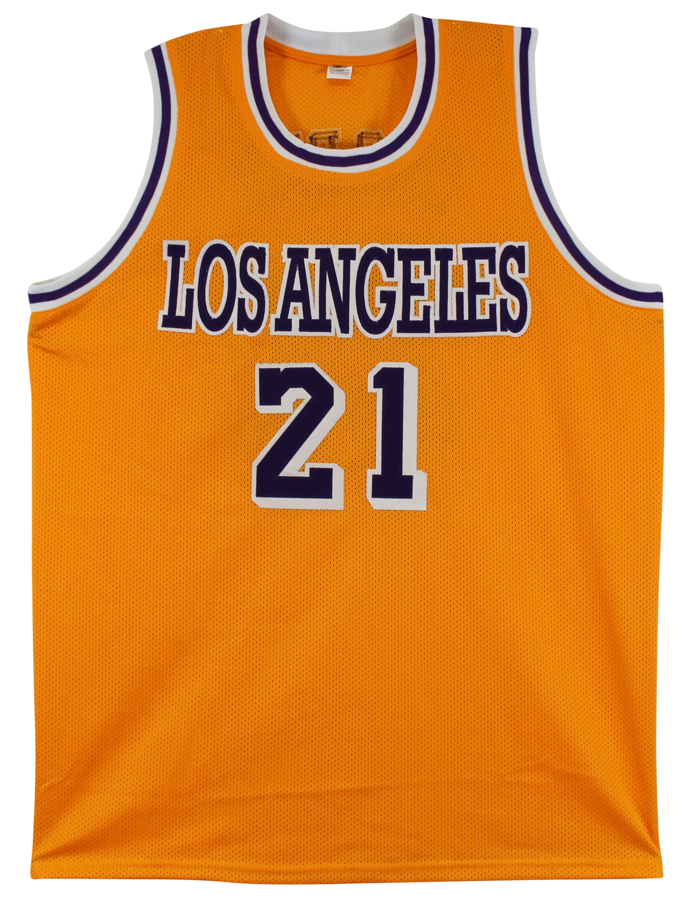 Michael Cooper Authentic Signed Yellow Pro Style Jersey BAS Witnessed - Image 4