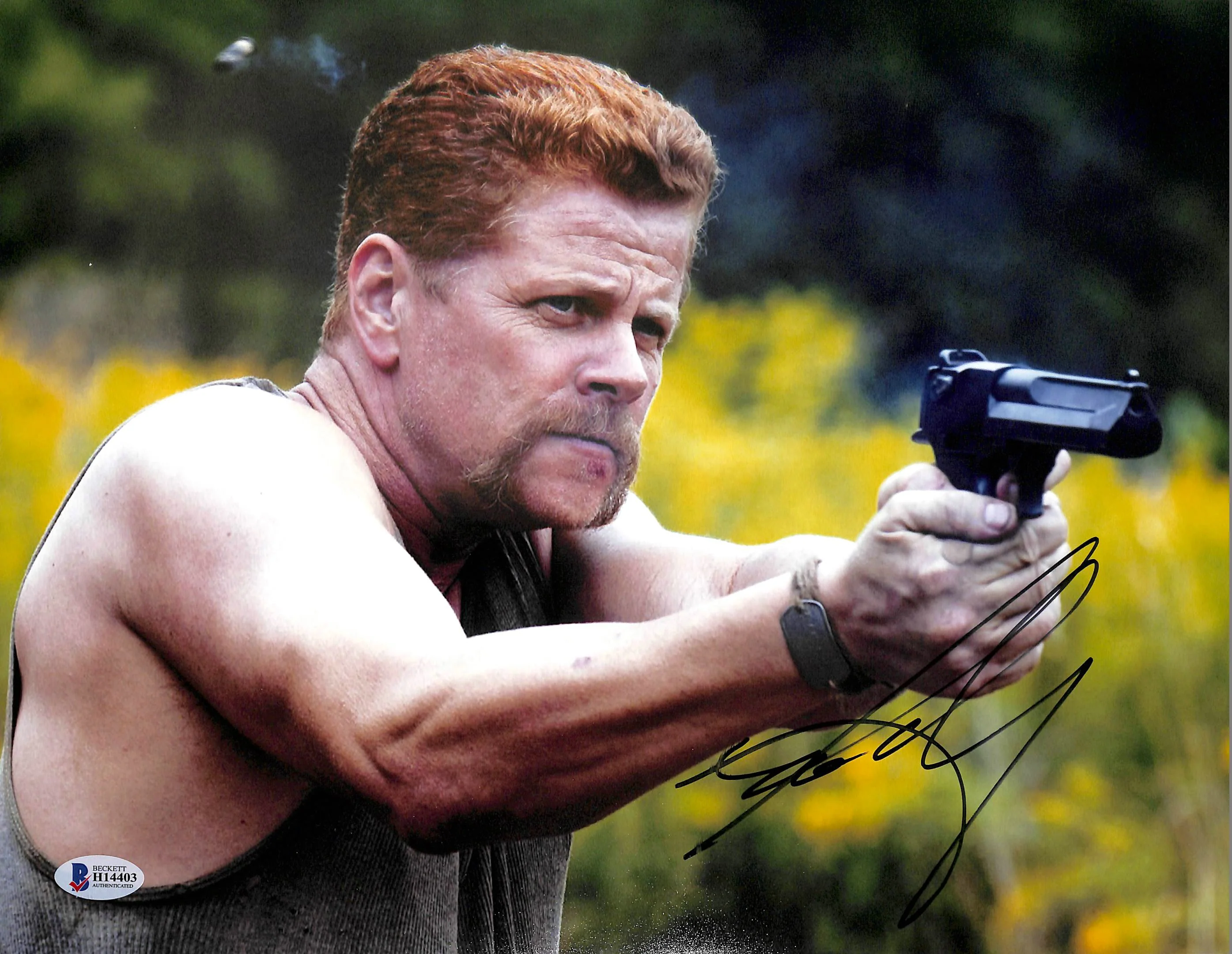 Michael Cudlitz The Walking Dead Authentic Signed 11x14 Photo BAS #H14403 - Image 2
