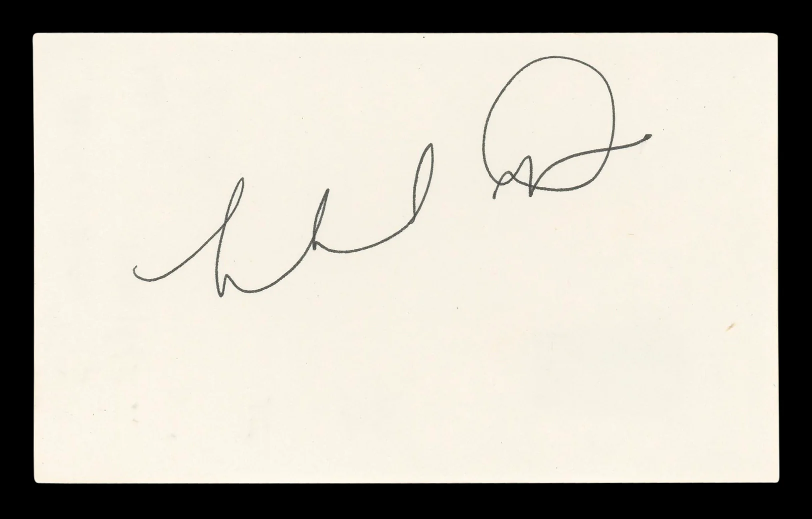 Michael Dorn Star Trek Authentic Signed 3x5 Index Card Autographed BAS #BL96700