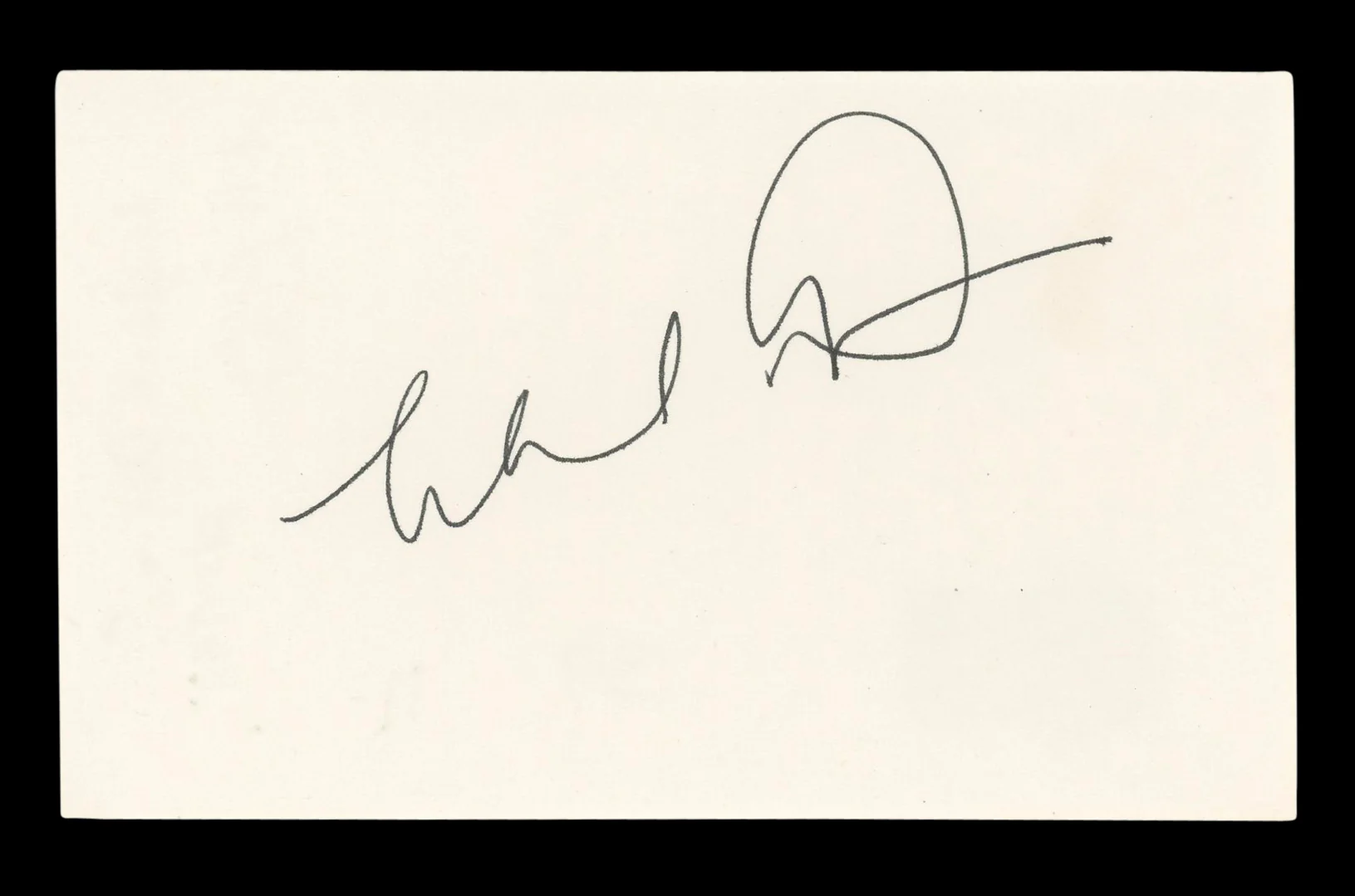 Michael Dorn Star Trek Authentic Signed 3x5 Index Card Autographed BAS #BL96701