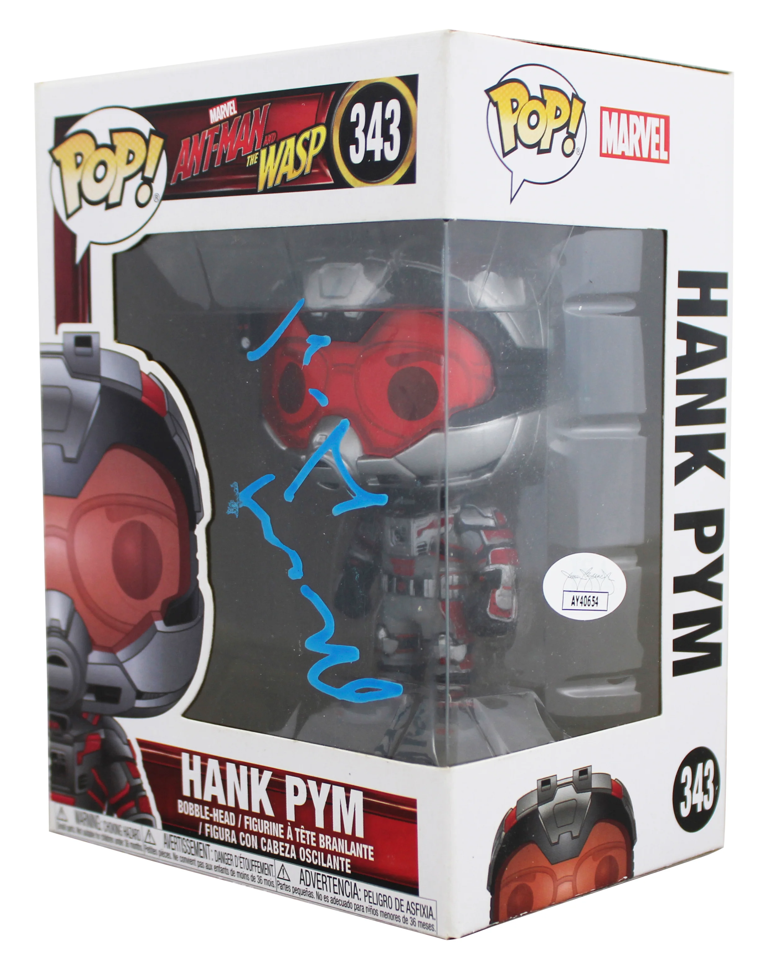 Michael Douglas Ant-Man Signed Hank Pym #343 Funko Pop Vinyl Figure JSA #AY40654 - Image 3
