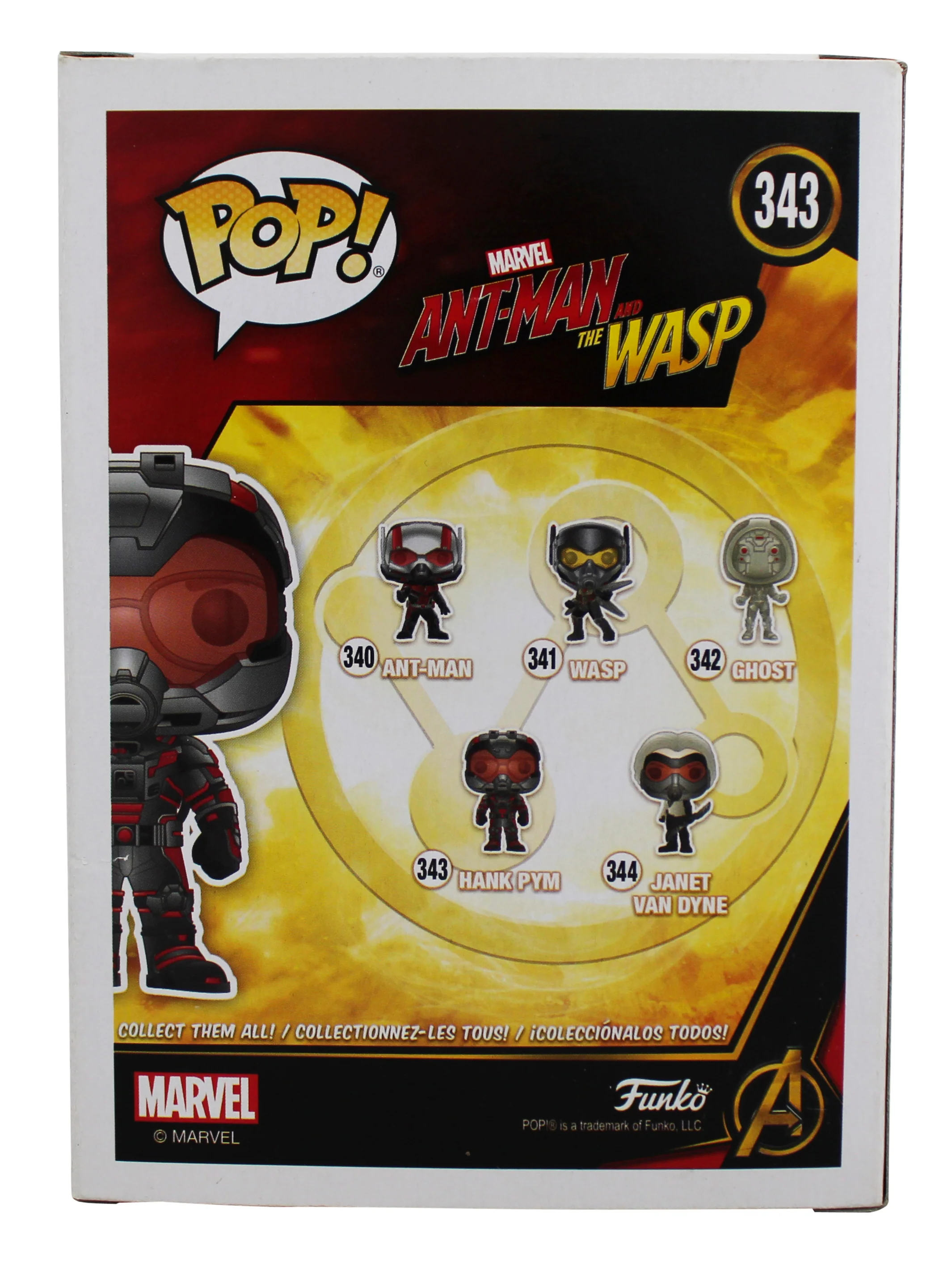 Michael Douglas Ant-Man Signed Hank Pym #343 Funko Pop Vinyl Figure JSA #AY40654 - Image 5