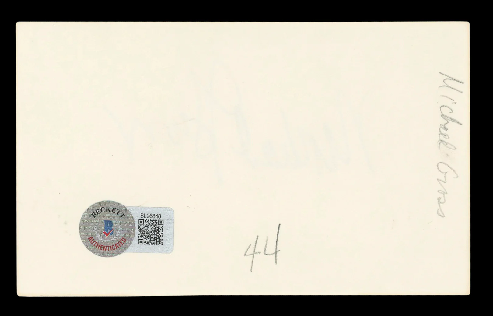 Michael Gross Family Ties Authentic Signed 3x5 Index Card BAS #BL96848 - Image 3