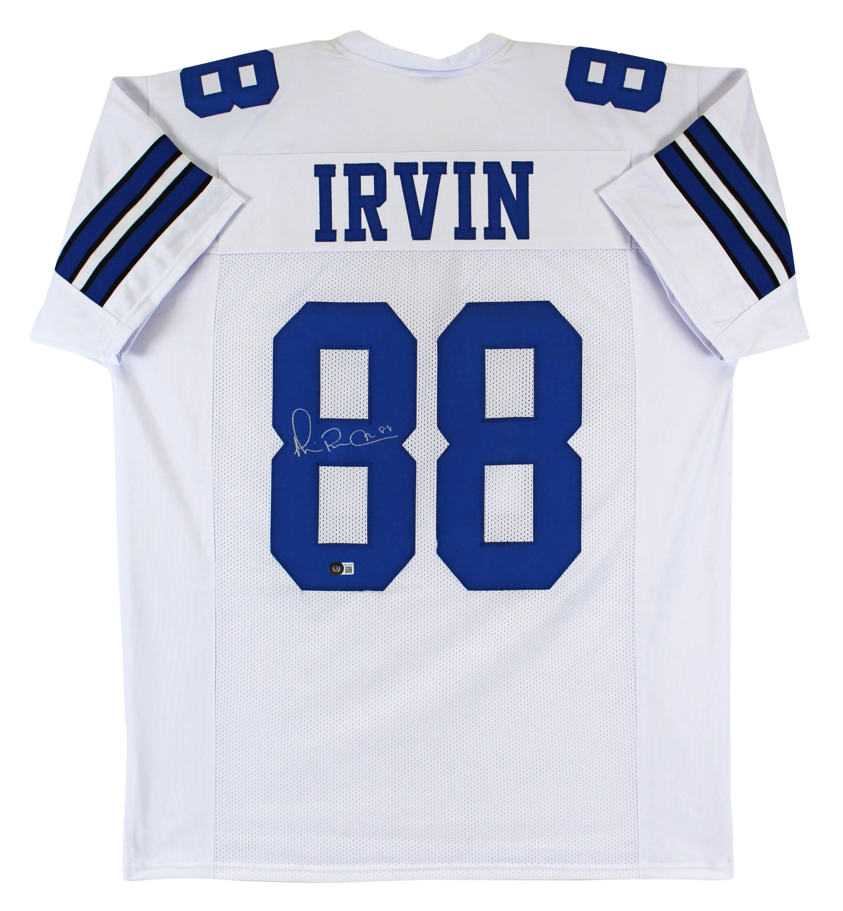 Michael Irvin Authentic Signed White Pro Style Jersey BAS Witnessed 2