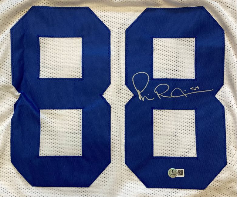 Michael Irvin Dallas Signed White Football Jersey BAS - Image 2