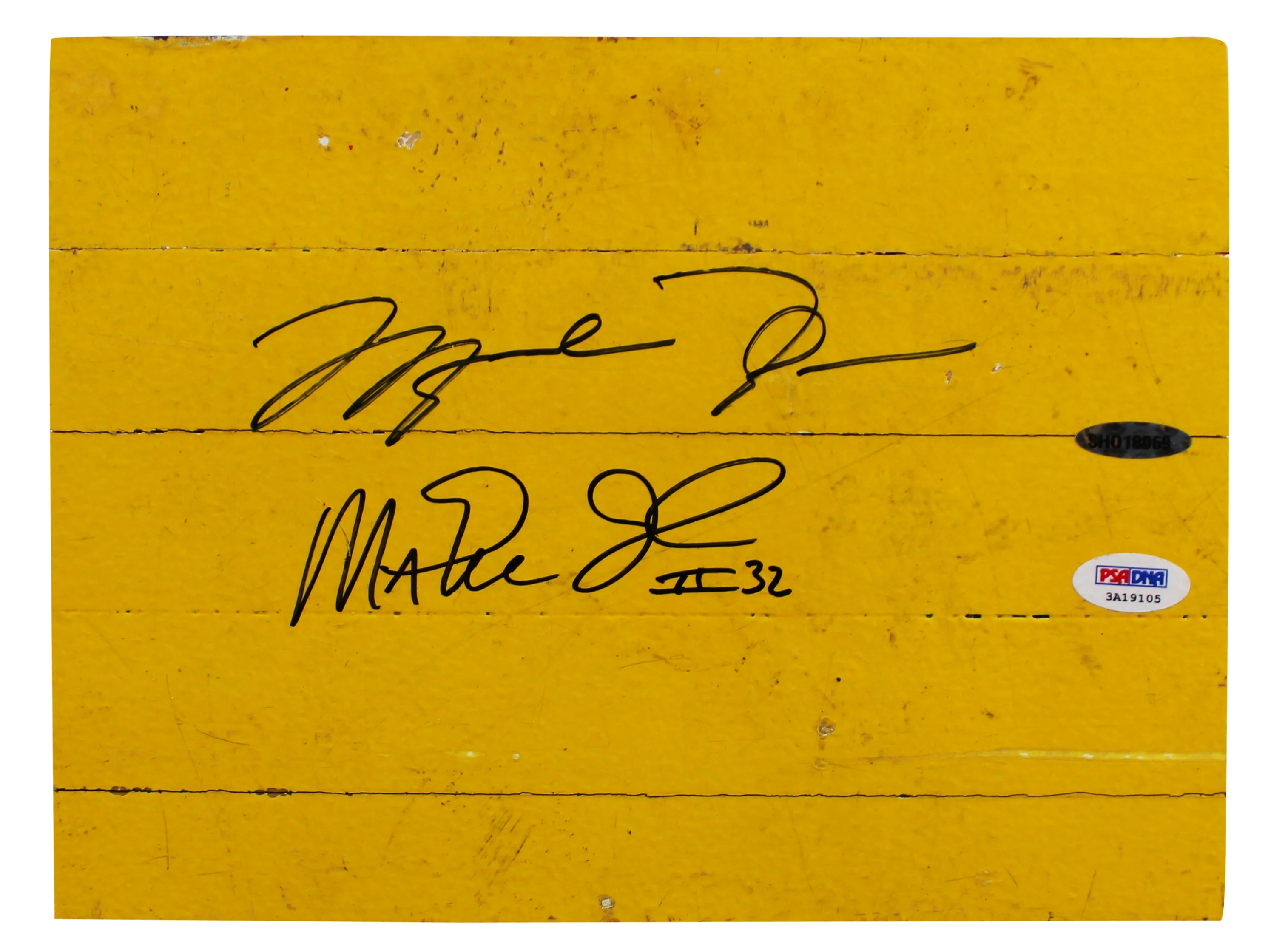 Michael Jordan & Magic Johnson Authentic Signed 8x10 Forum Floorboard PSA & UDA - Image 2