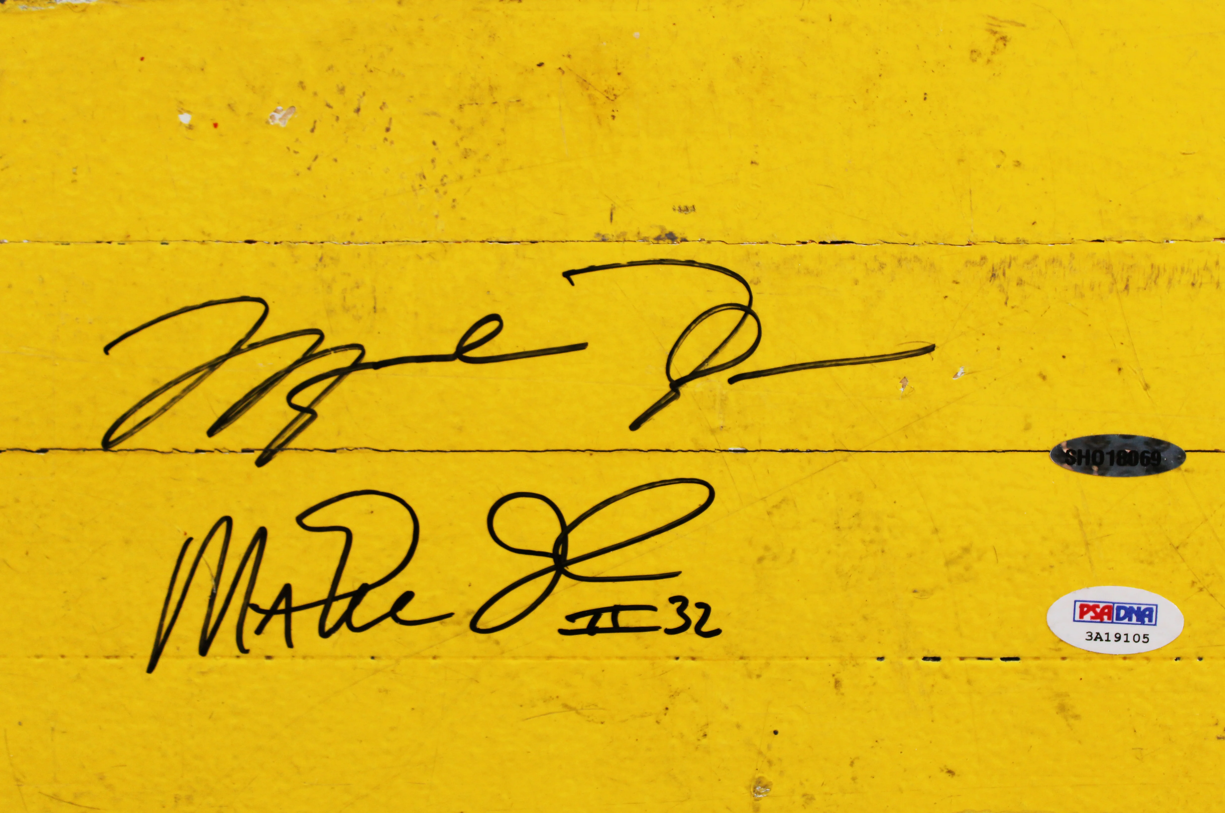 Michael Jordan & Magic Johnson Authentic Signed 8x10 Forum Floorboard PSA & UDA - Image 3
