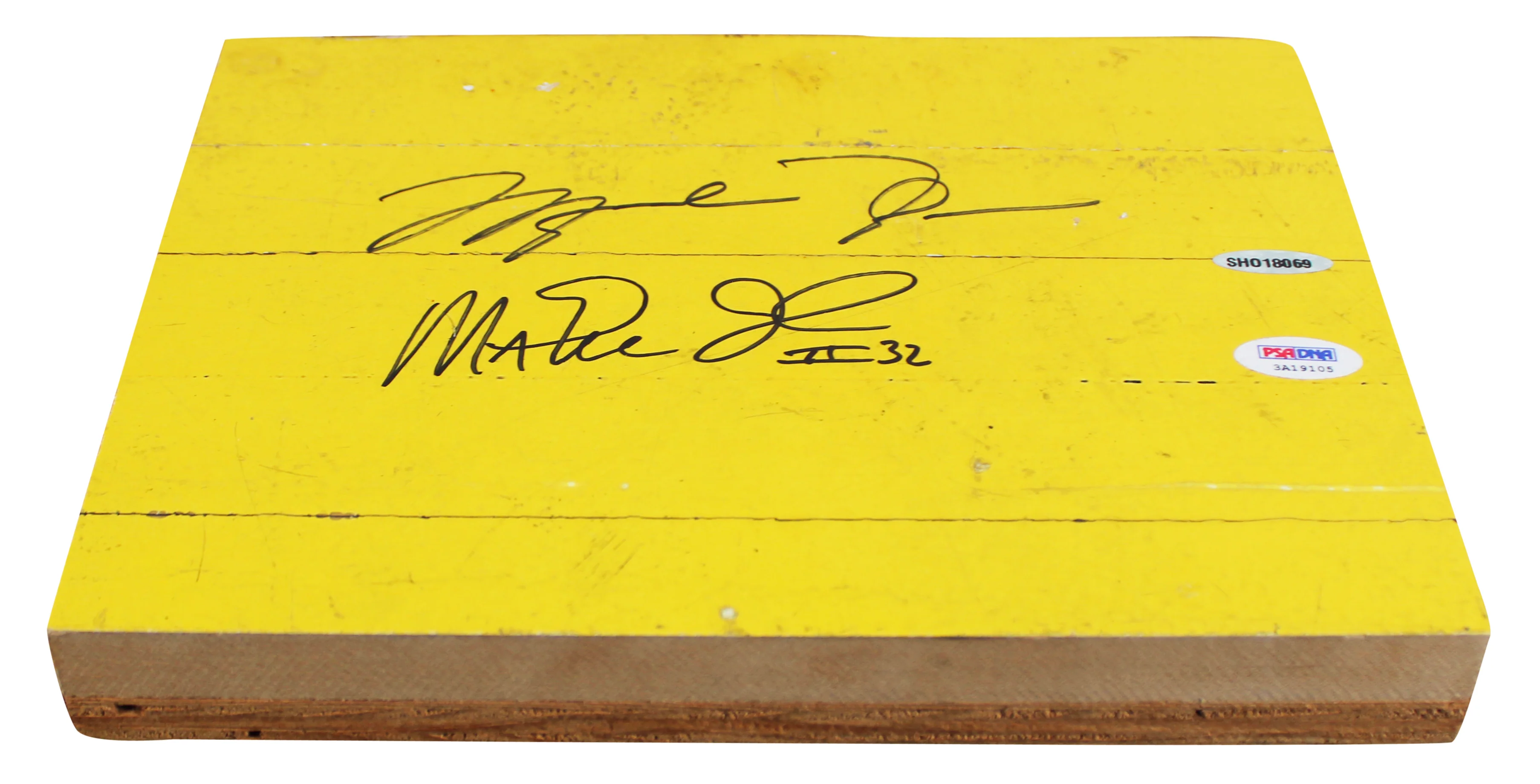 Michael Jordan & Magic Johnson Authentic Signed 8x10 Forum Floorboard PSA & UDA - Image 4