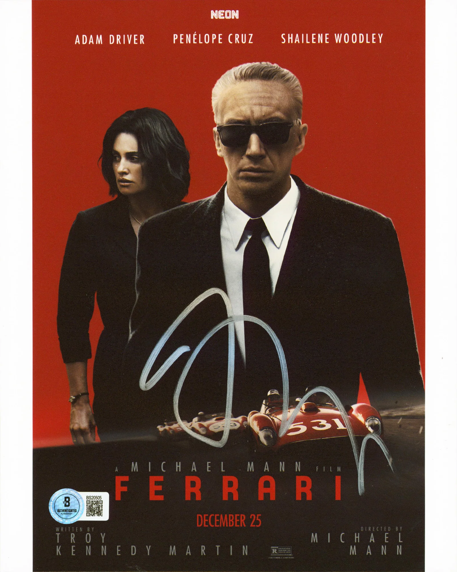 Michael Mann Ferrari Authentic Signed 8x10 Vertical Photo BAS #BS20505 - Image 2