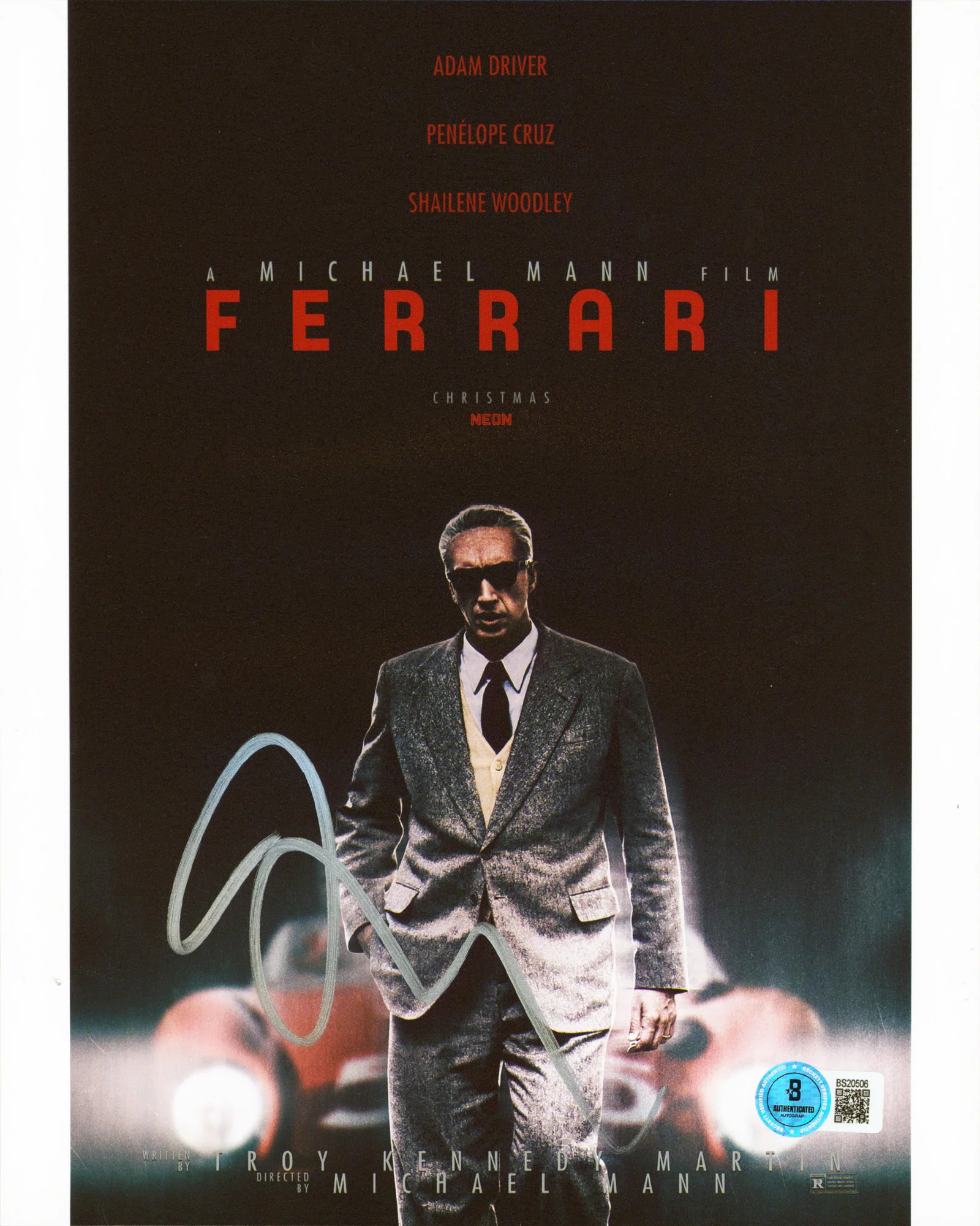 Michael Mann Ferrari Authentic Signed 8x10 Vertical Photo BAS #BS20506