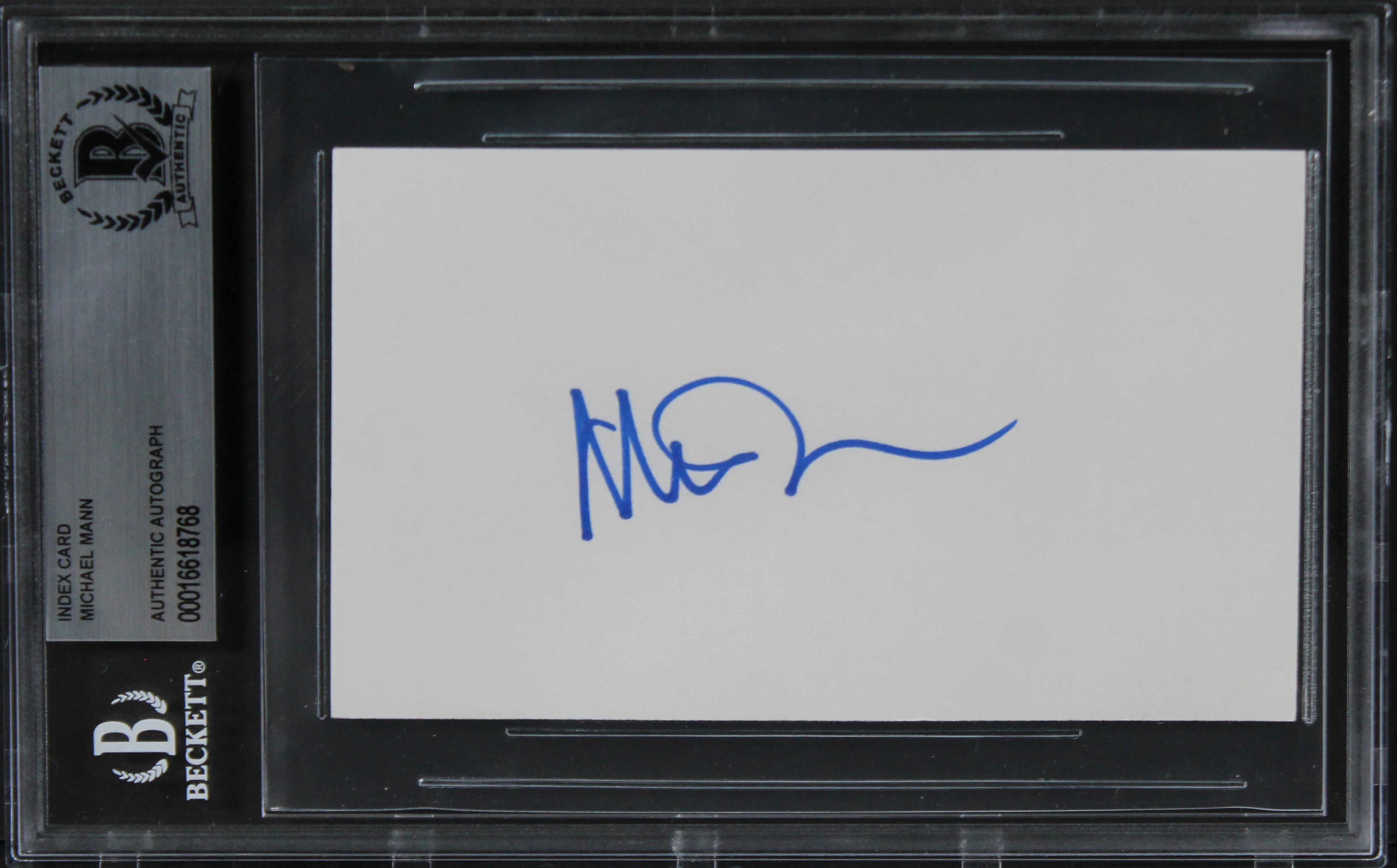 Michael Mann Heat Authentic Signed 3x5 Index Card Autographed BAS Slabbed 1 - Image 2