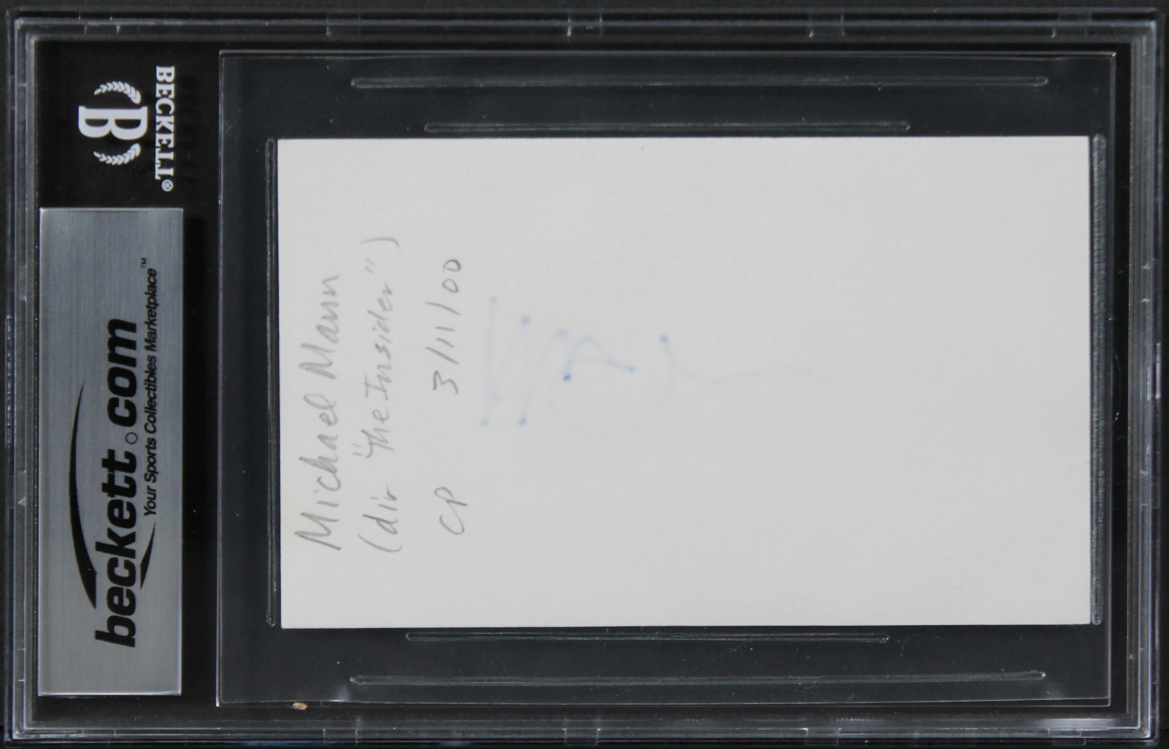 Michael Mann Heat Authentic Signed 3x5 Index Card Autographed BAS Slabbed 1 - Image 3