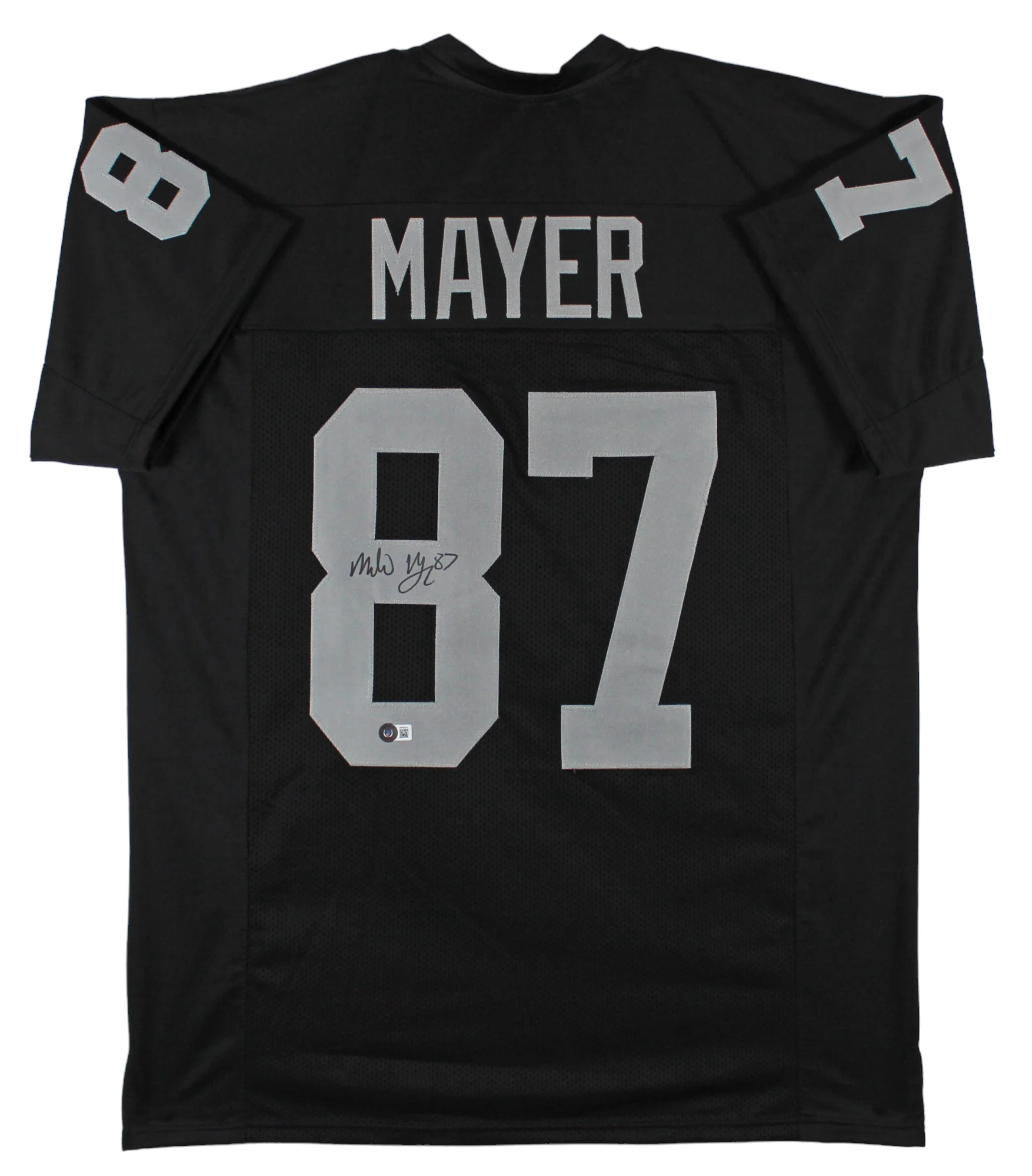 Michael Mayer Authentic Signed Black Pro Style Jersey BAS Witnessed - Image 2