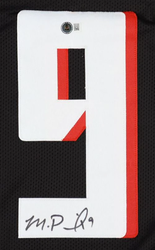 Michael Penix Jr Atlanta Signed Black Football Jersey BAS - Image 2