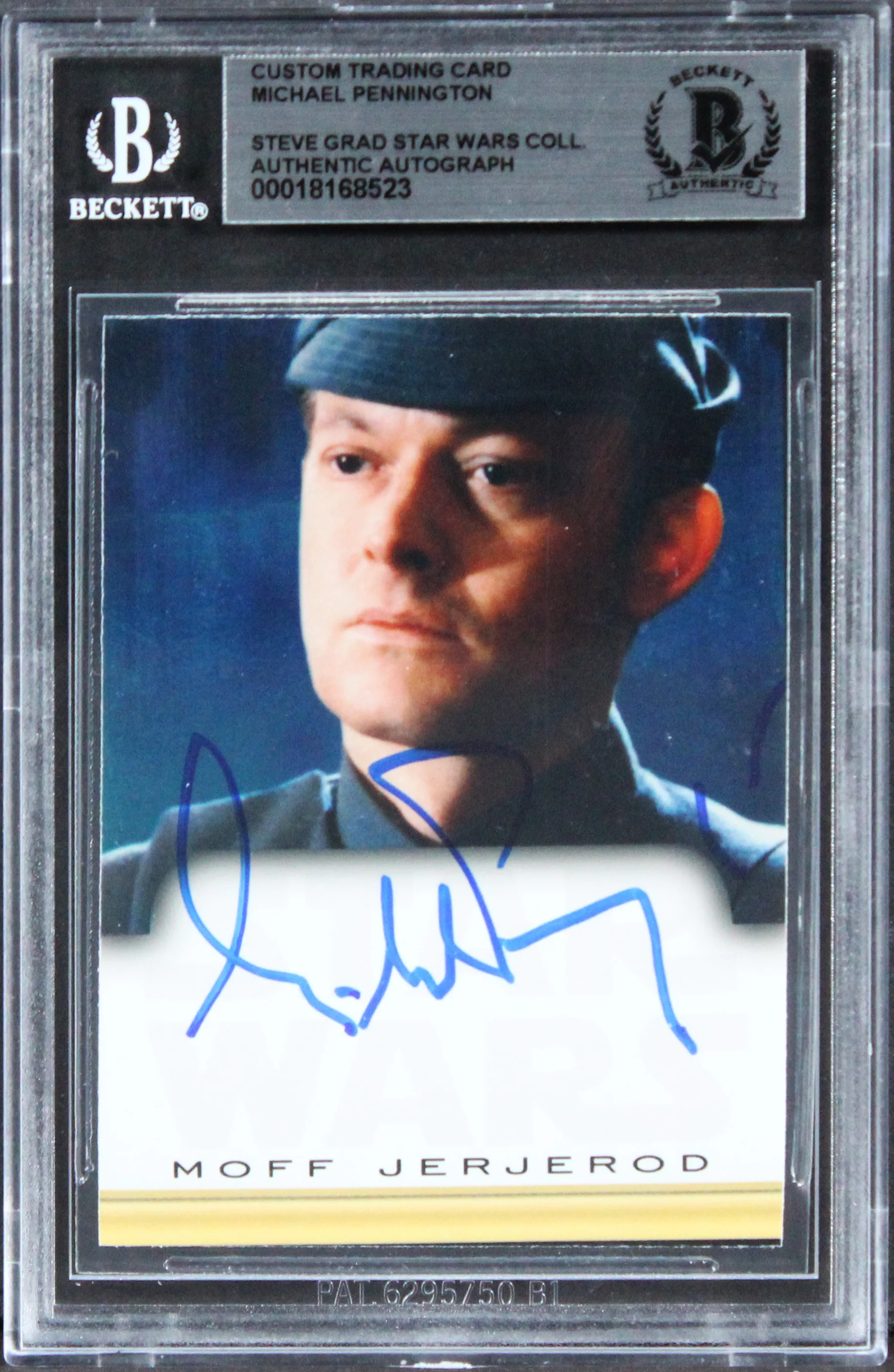 Michael Pennington Star Wars Authentic Signed Custom Trading Card BAS Slabbed - Image 2