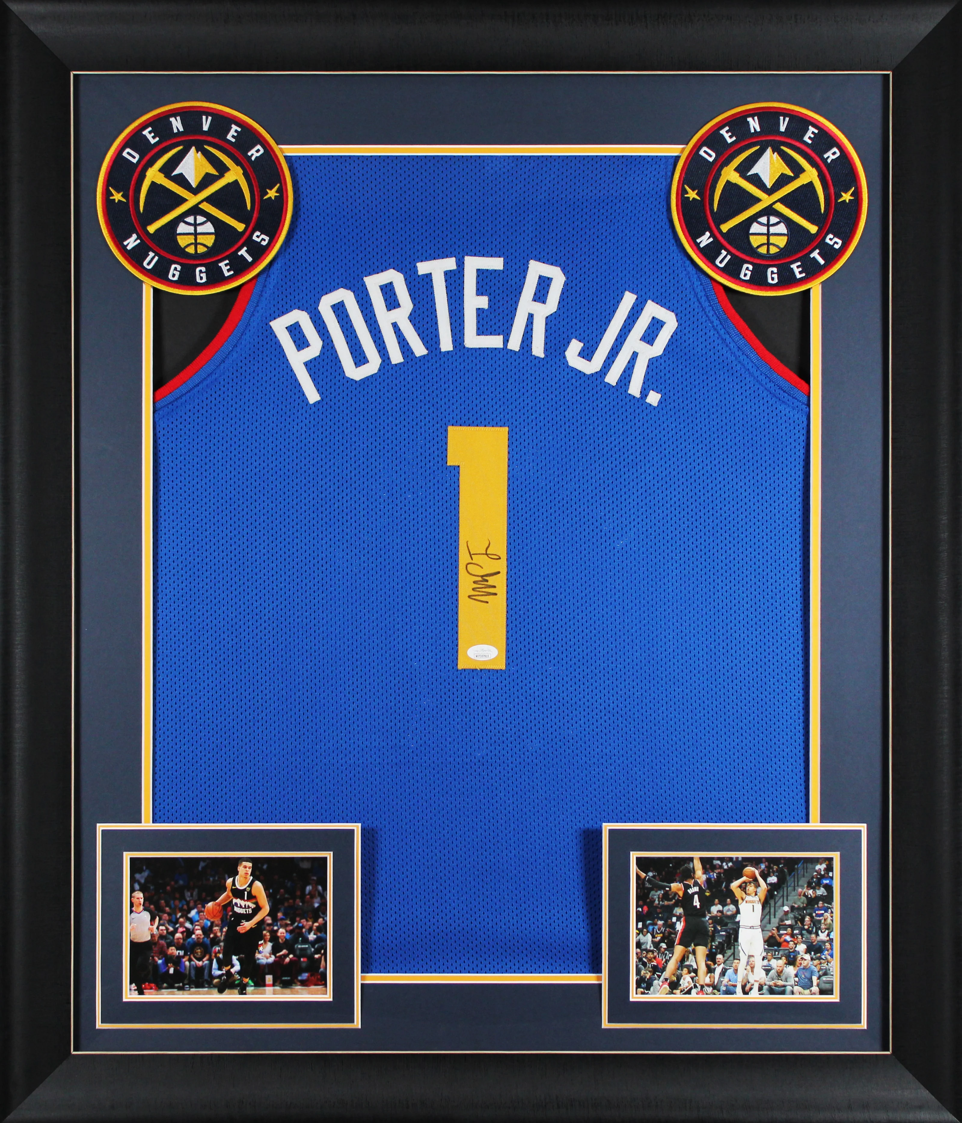 Michael Porter Jr. Signed Blue Pro Style Framed Jersey JSA Witness #WIT357915 - Image 2