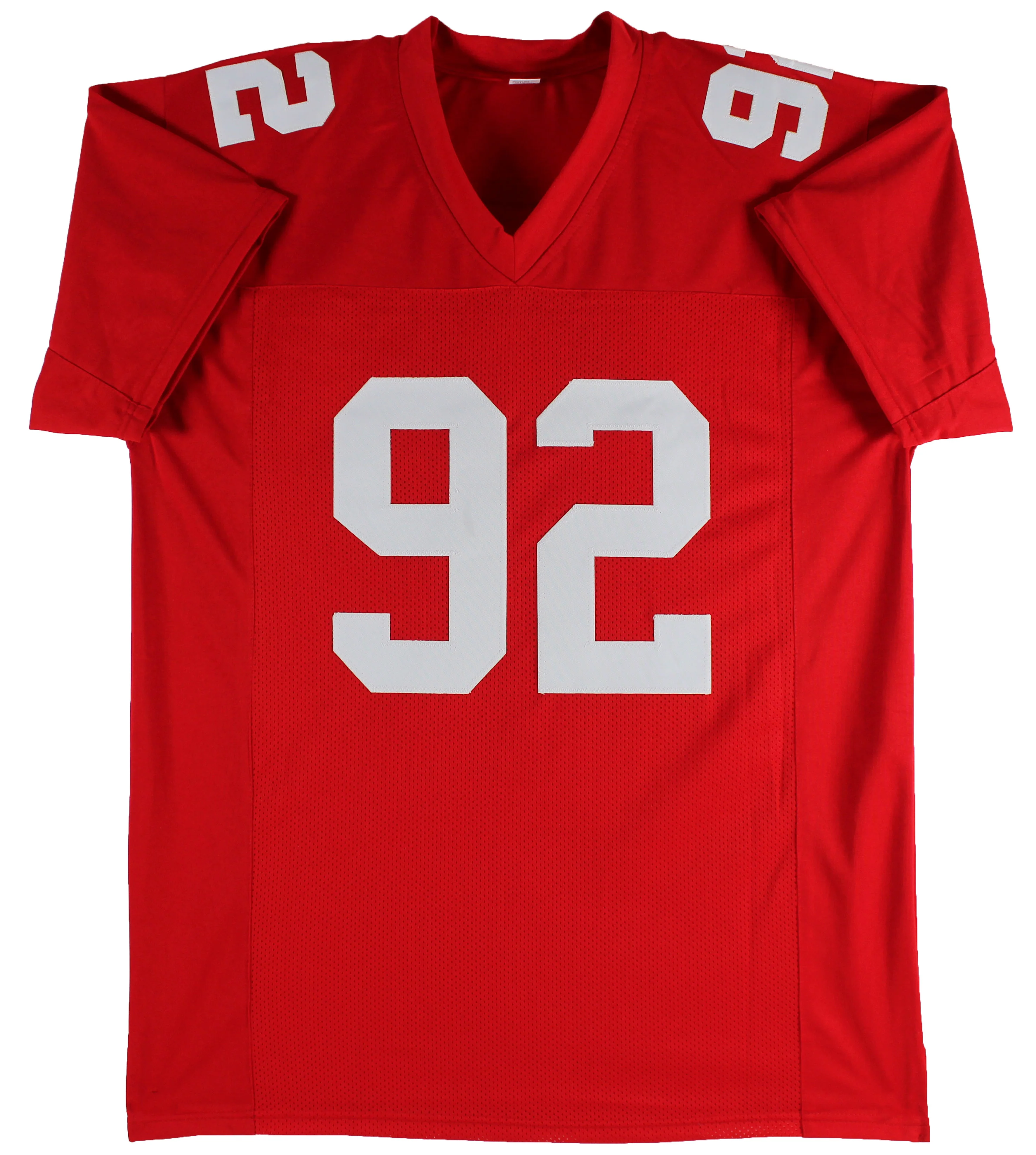 Michael Strahan Authentic Signed Red Pro Style Jersey Autographed BAS Witnessed - Image 4