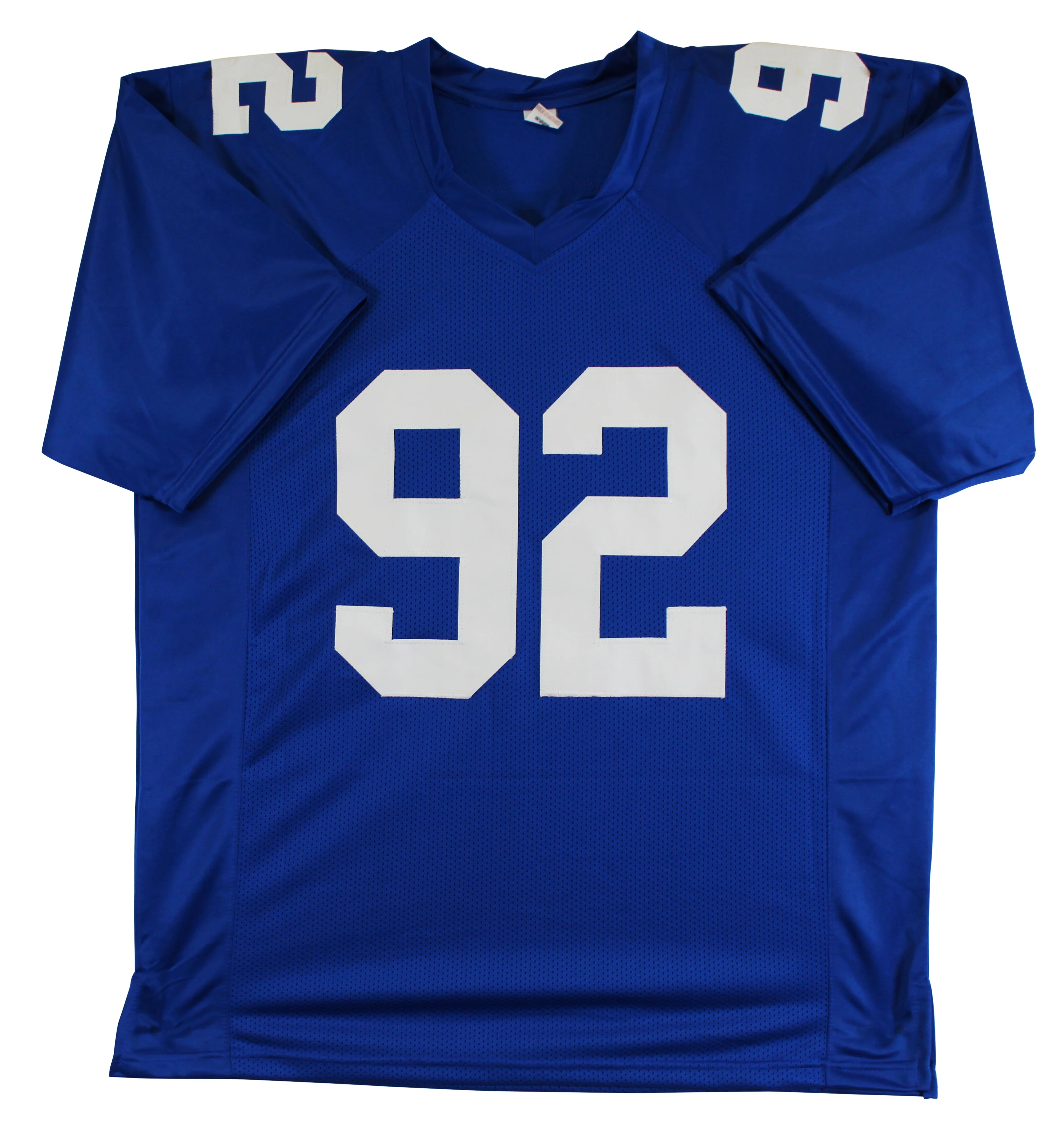 Michael Strahan "HOF 14" Authentic Signed Blue Pro Style Jersey BAS Witnessed 2 - Image 4